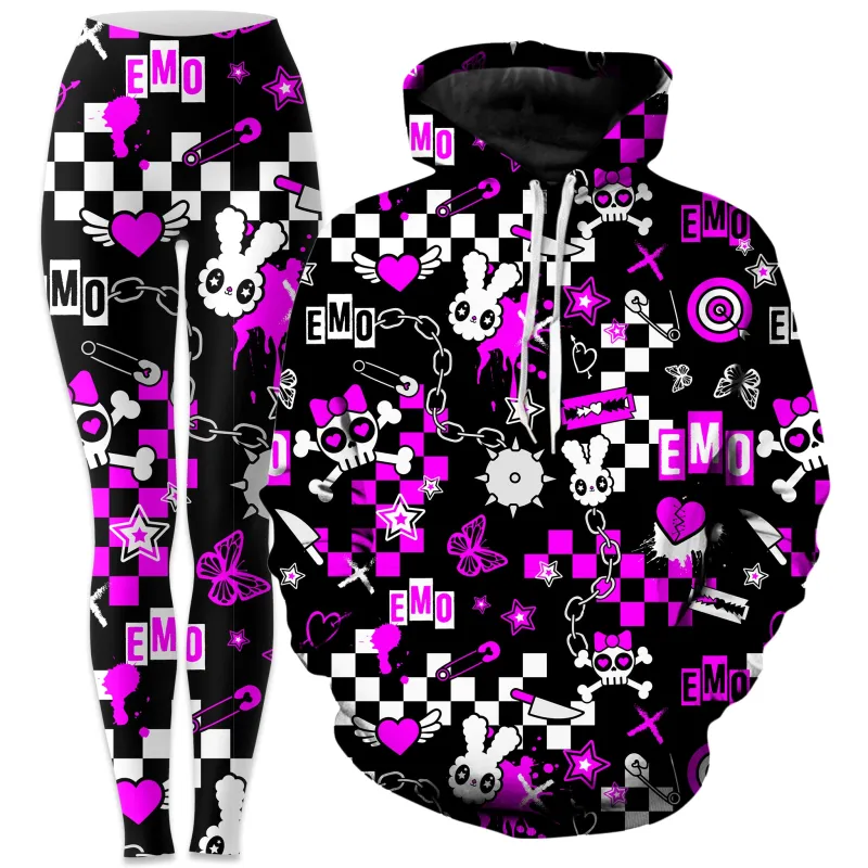 Emo Halloween Hoodie and Leggings Combo sold by iEDM