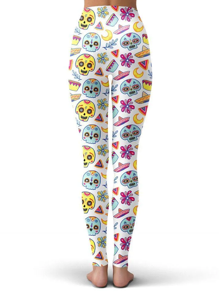 Dia Muertos White Leggings sold by iEDM product image thumbnail 2