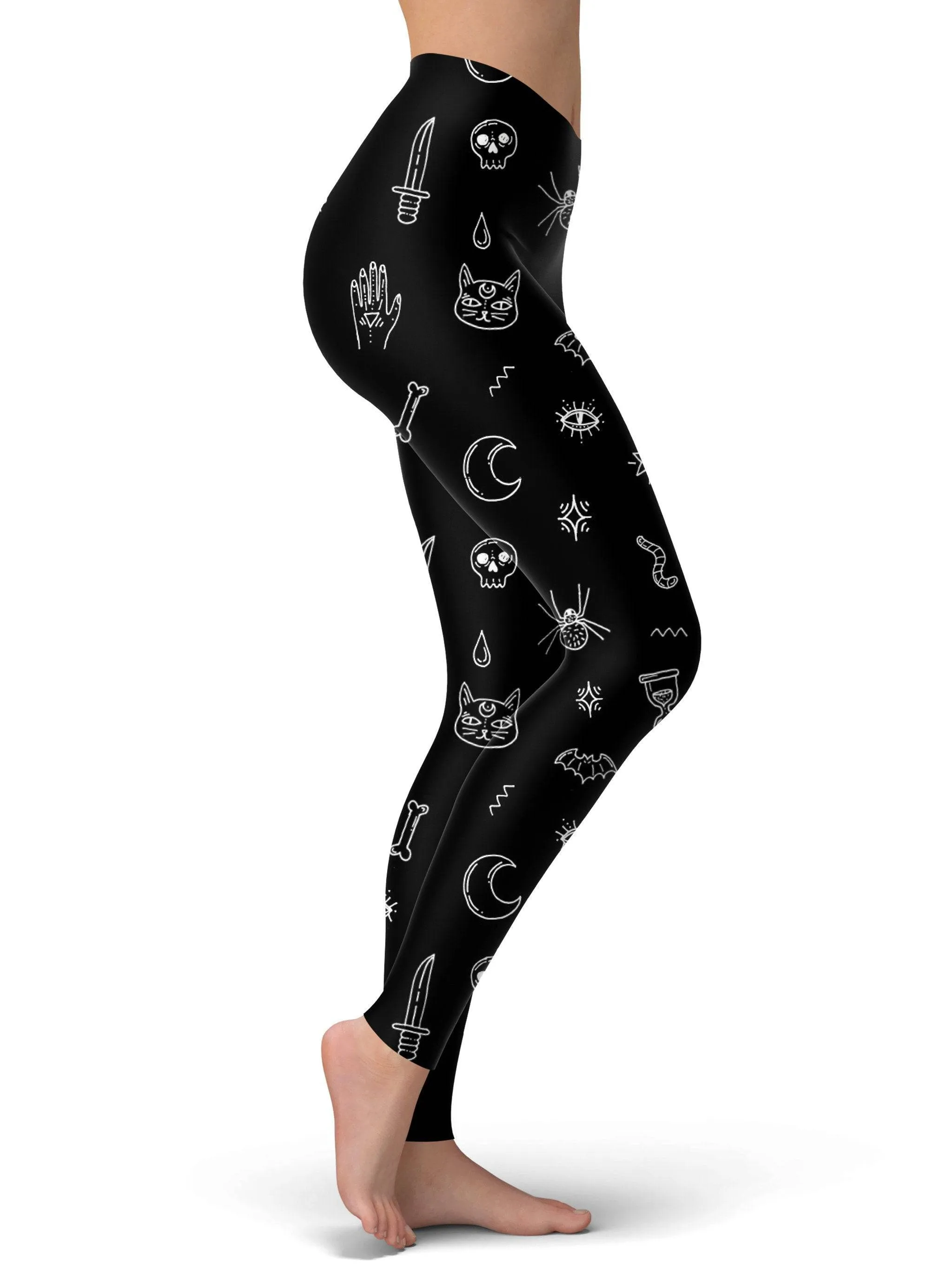 Black Pattern Leggings sold by iEDM product image thumbnail 2
