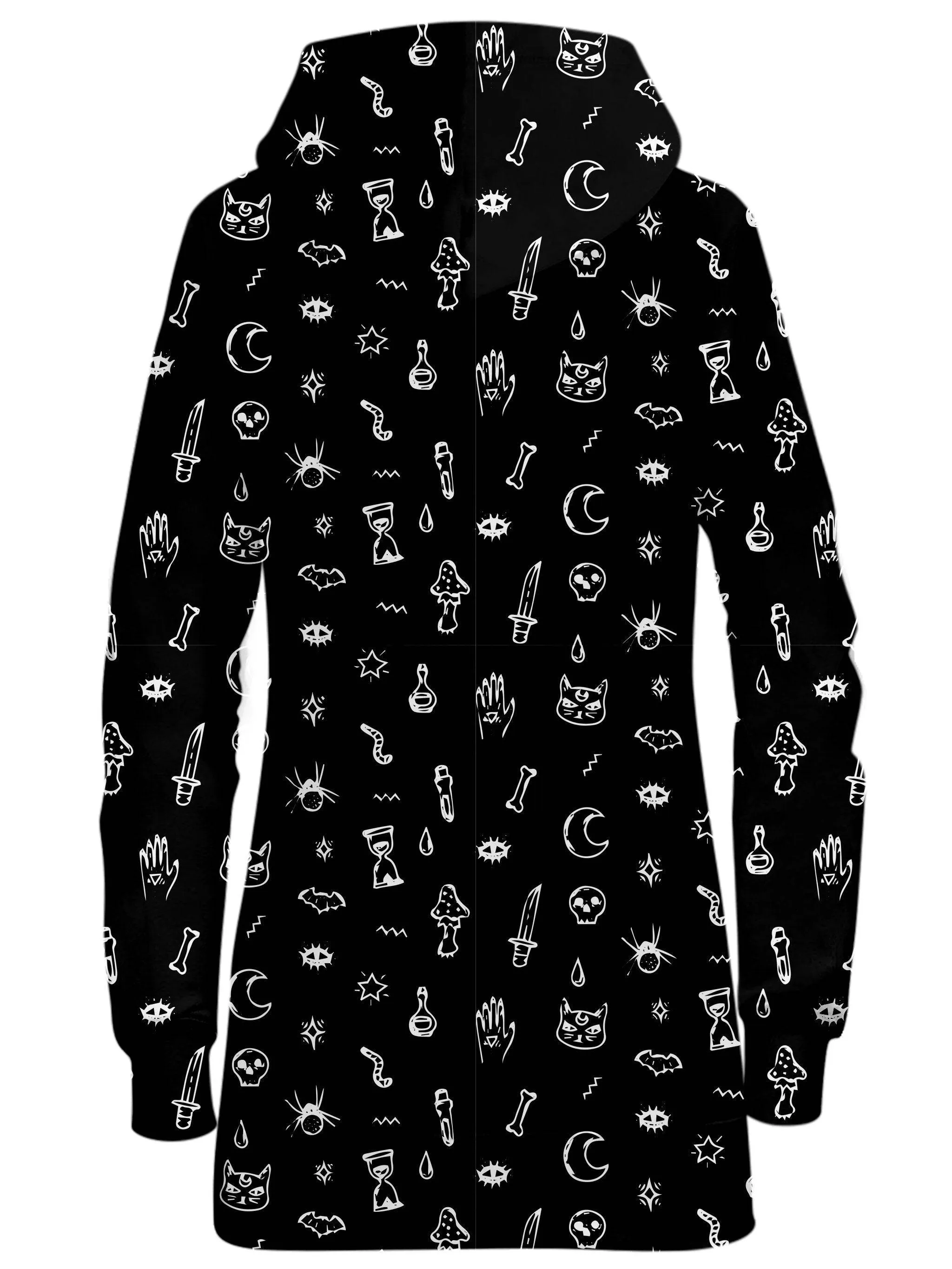 Black Pattern Hoodie Dress sold by iEDM product image thumbnail 2
