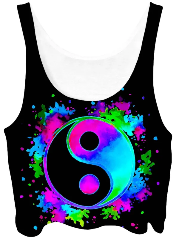 Splatter Yin Yang 3 Crop Top sold by iEDM