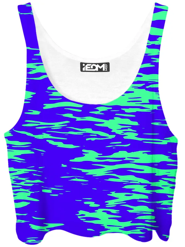 Purple Mint Rave Zebra Stripe Crop Top sold by iEDM