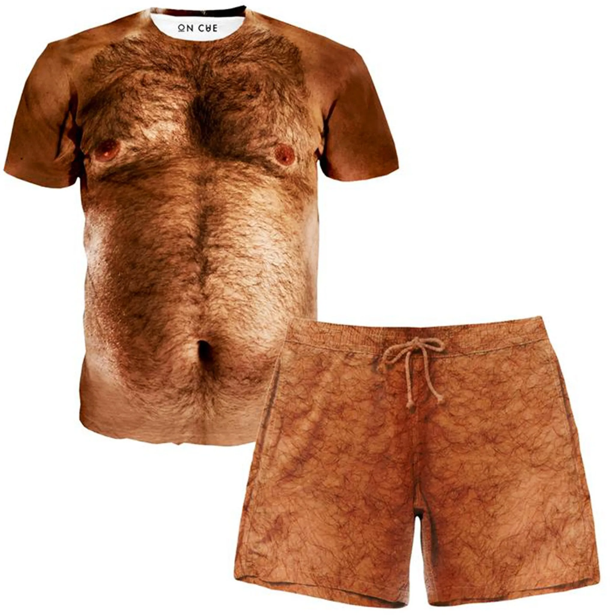 Hairy Chest T-Shirt And Shorts Combo sold by iEDM