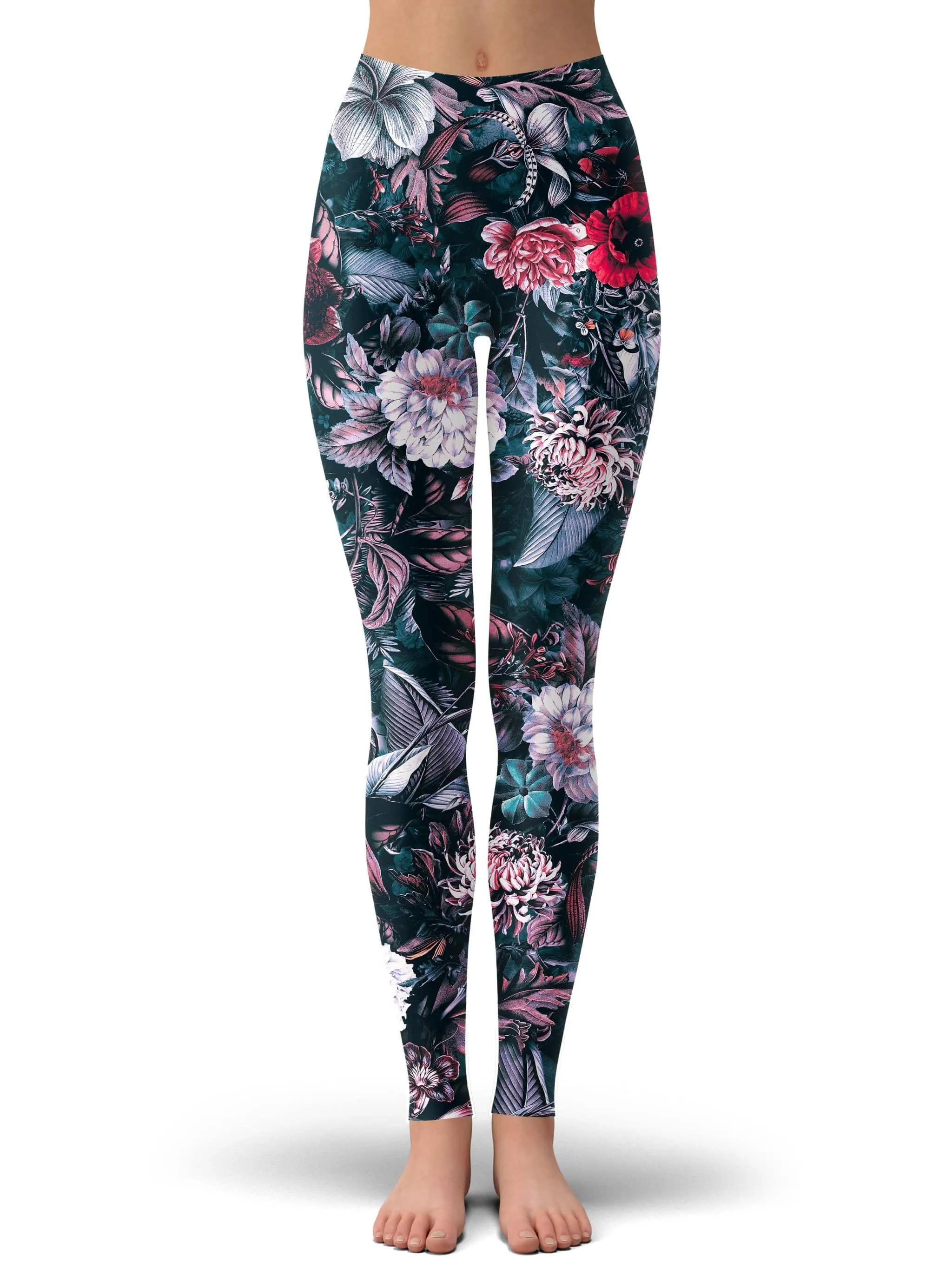 Blue Garden Crop Top and Leggings with PM 2.5 Face Mask Combo sold by iEDM product image thumbnail 3