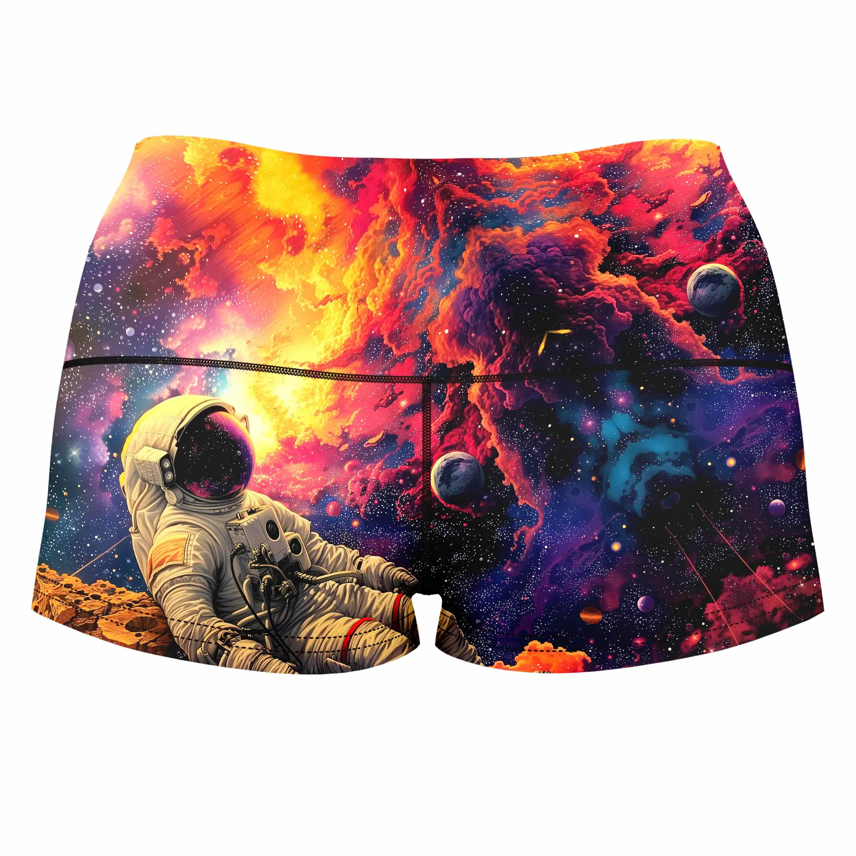 Astro Journey High-Waisted Women's Shorts sold by iEDM product image thumbnail 2