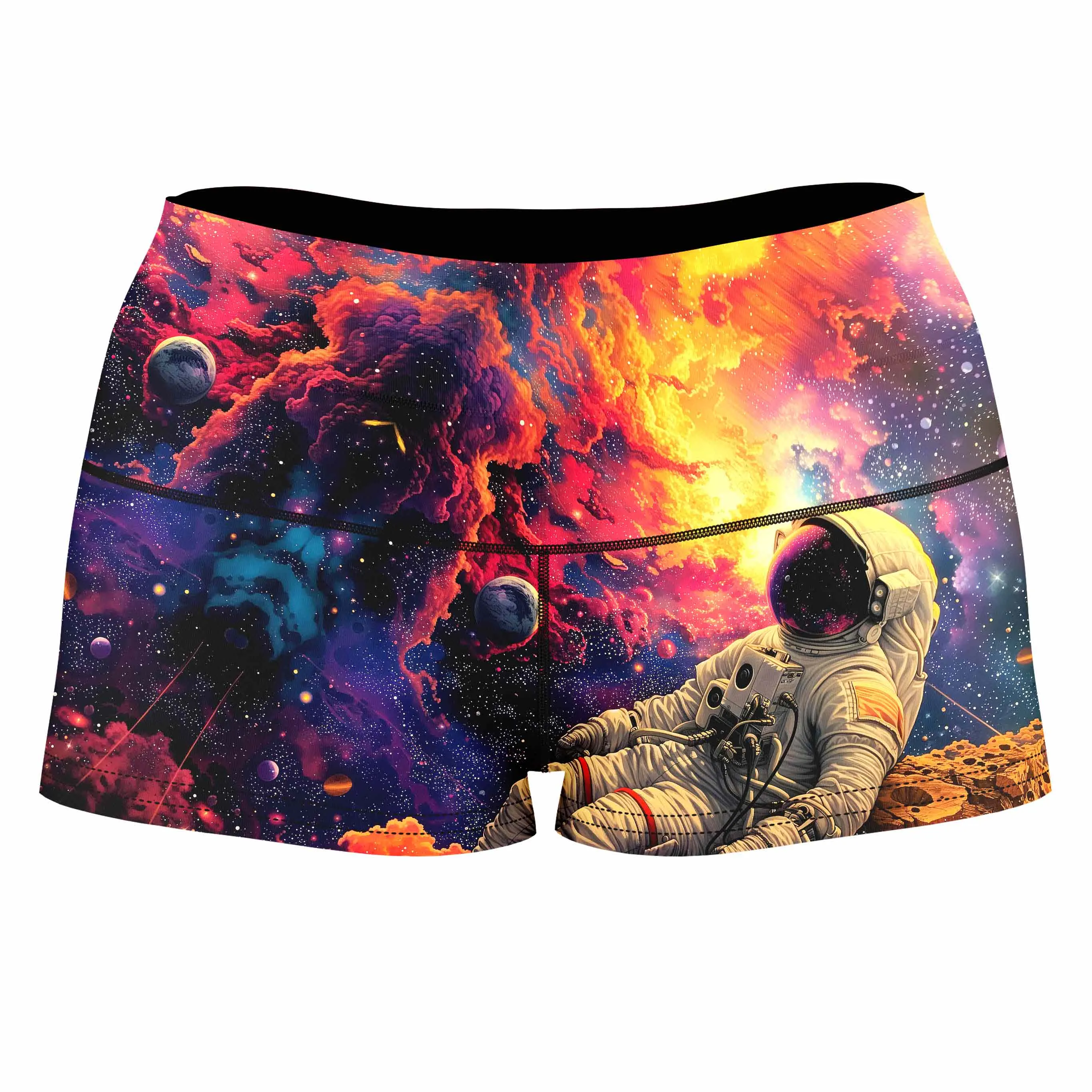 Astro Journey High-Waisted Women's Shorts sold by iEDM