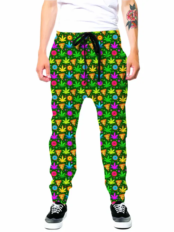 Ganja Motif Joggers sold by iEDM