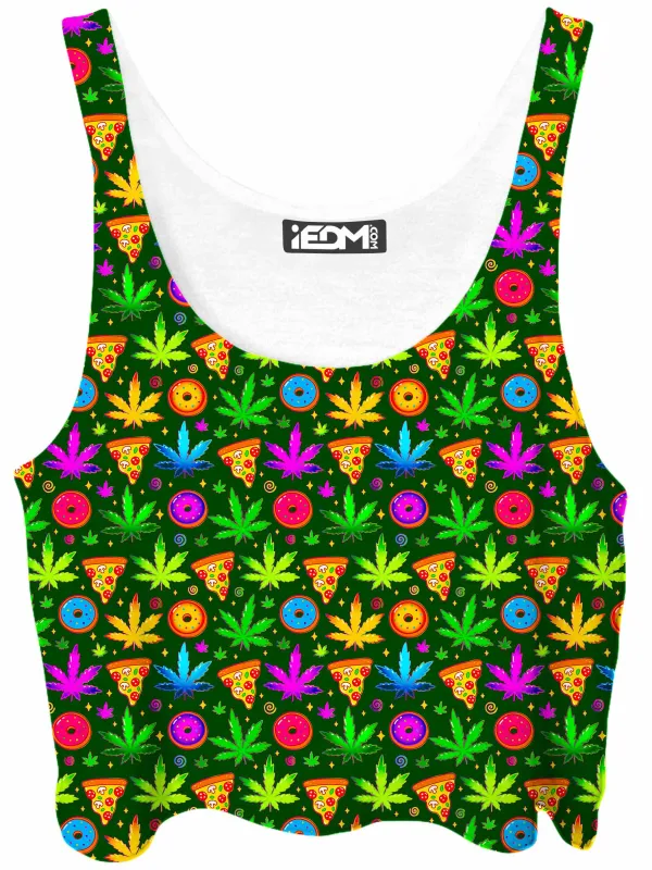 Ganja Motif Crop Top sold by iEDM