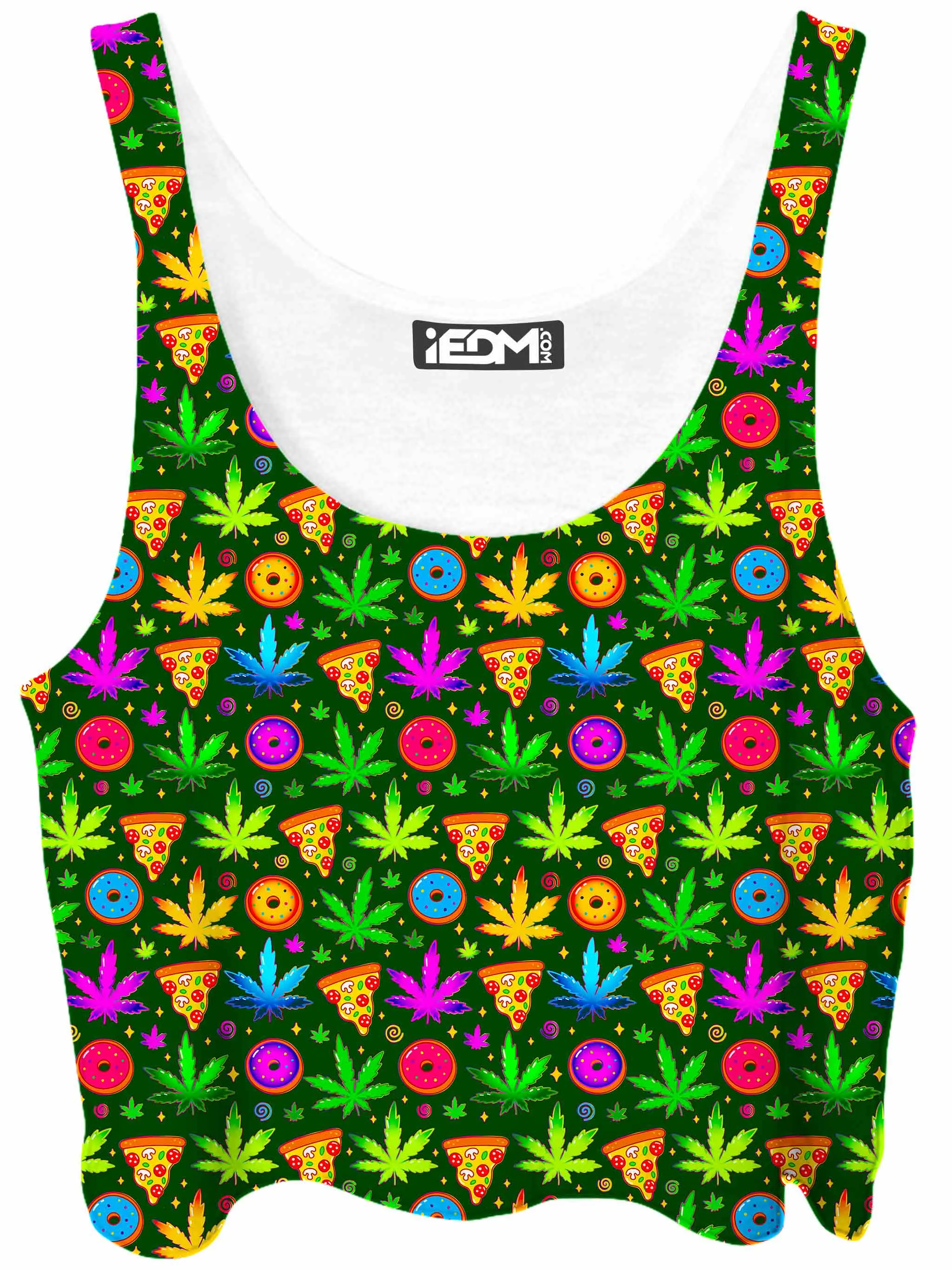 Ganja Motif Crop Top sold by iEDM