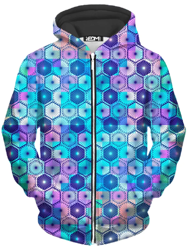 Hexa Haze Unisex Zip-Up Hoodie sold by iEDM