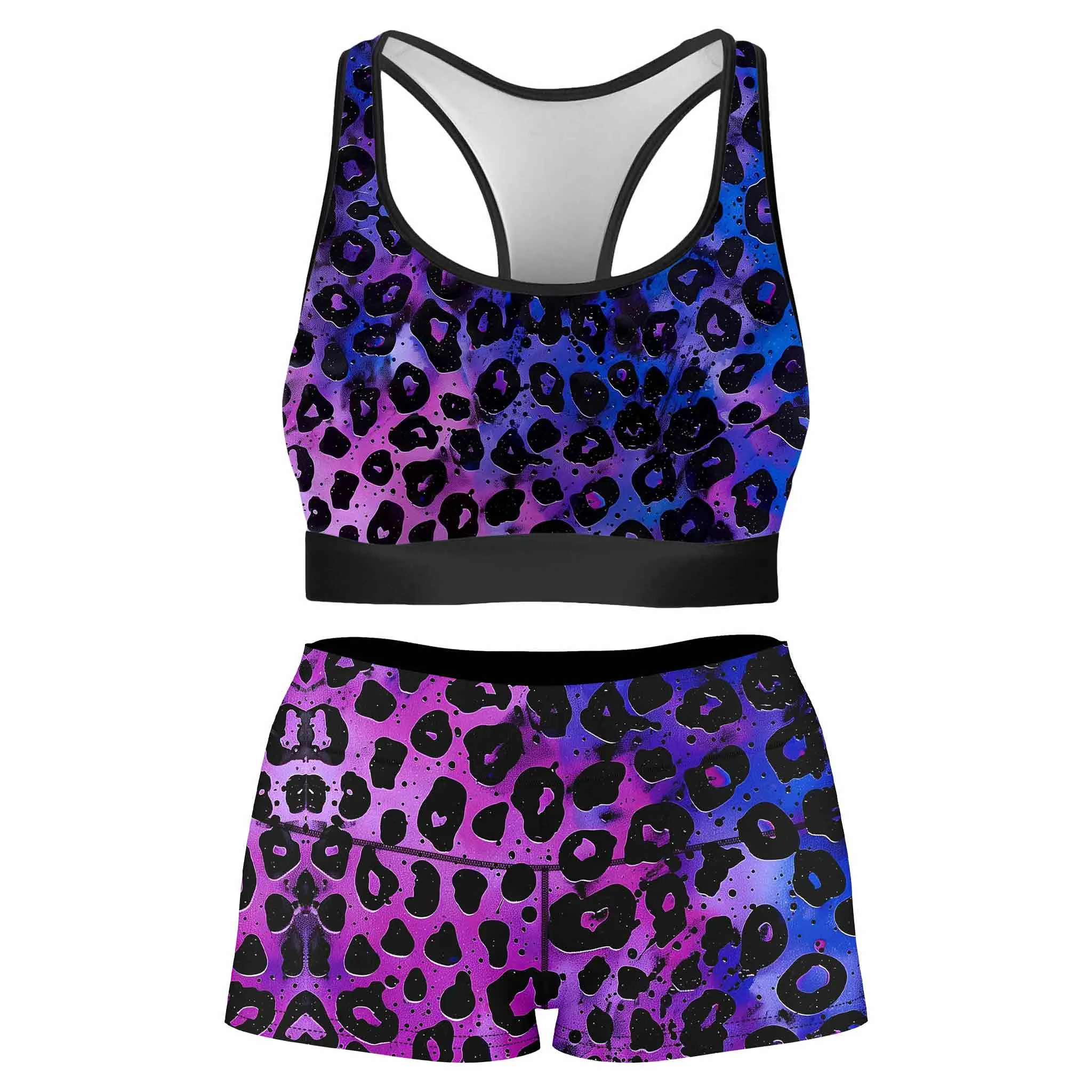 Wild Midnight Rave Bra and High Waist Booty Shorts Combo sold by iEDM