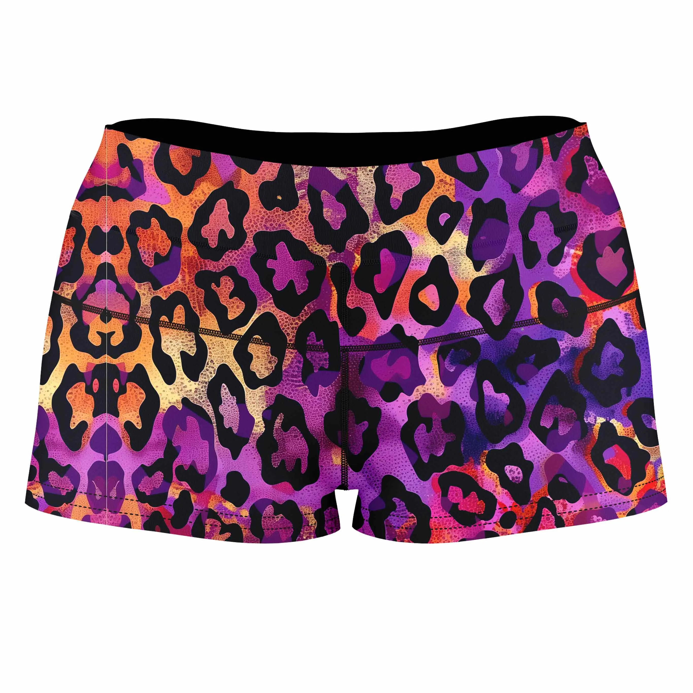 Neon Leopard Rave Bra and High Waist Booty Shorts Combo sold by iEDM product image thumbnail 3