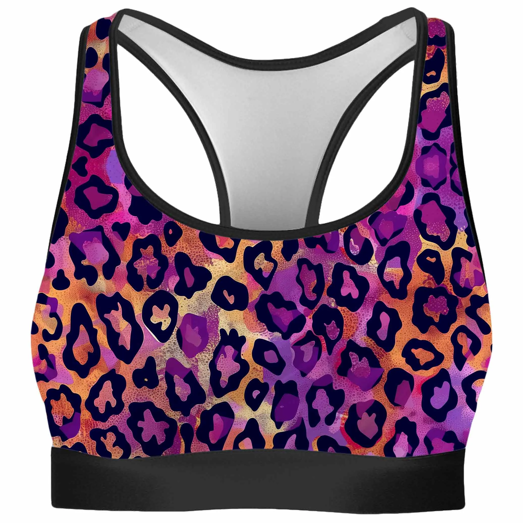 Neon Leopard Rave Bra and High Waist Booty Shorts Combo sold by iEDM product image thumbnail 2