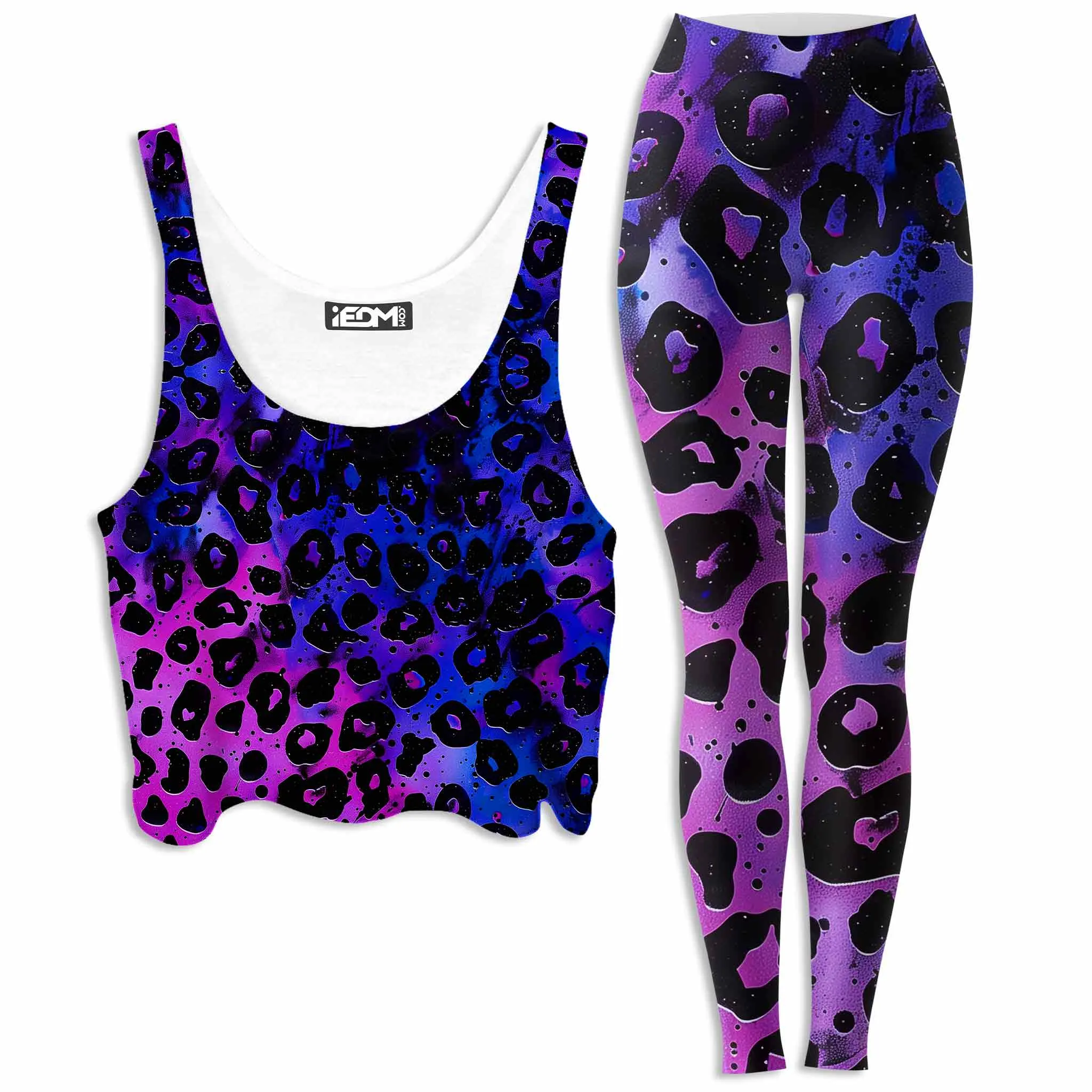 Wild Midnight Crop Top and Leggings Combo sold by iEDM