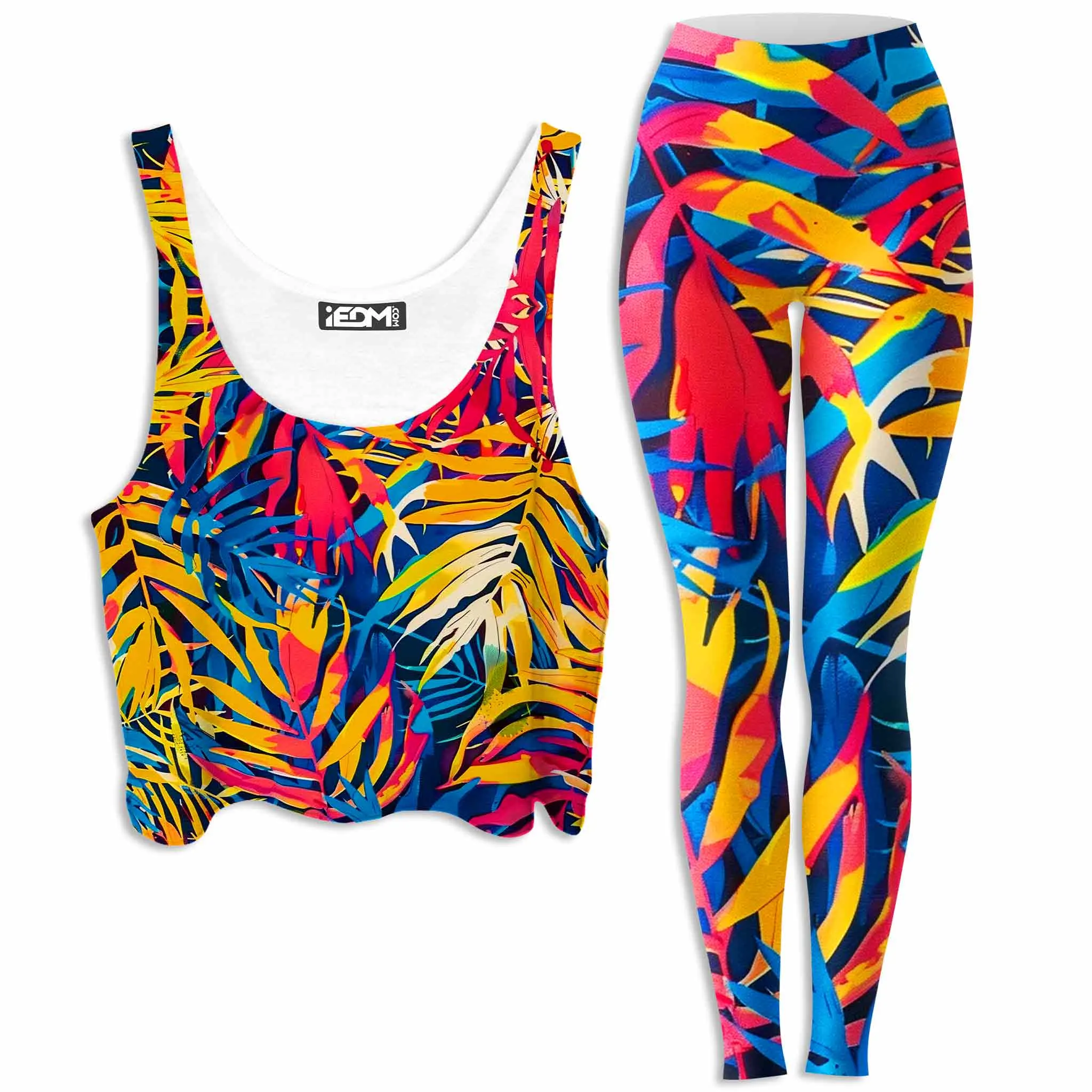 Jungle Folio Crop Top and Leggings Combo sold by iEDM