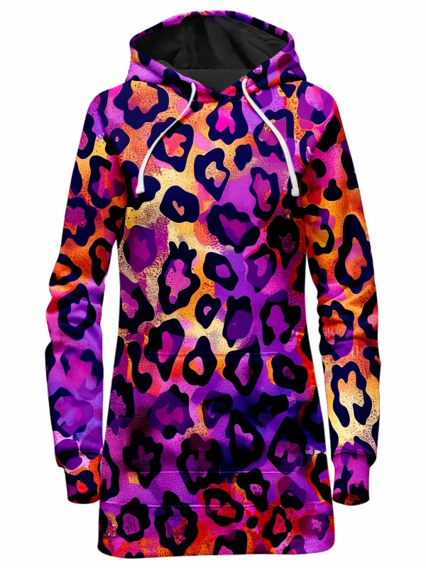 Neon Leopard Hoodie Dress sold by iEDM