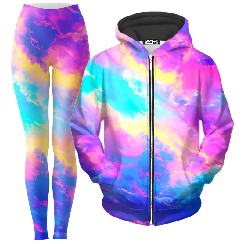 Cloudopia Zip-Up Hoodie and Leggings Combo sold by iEDM