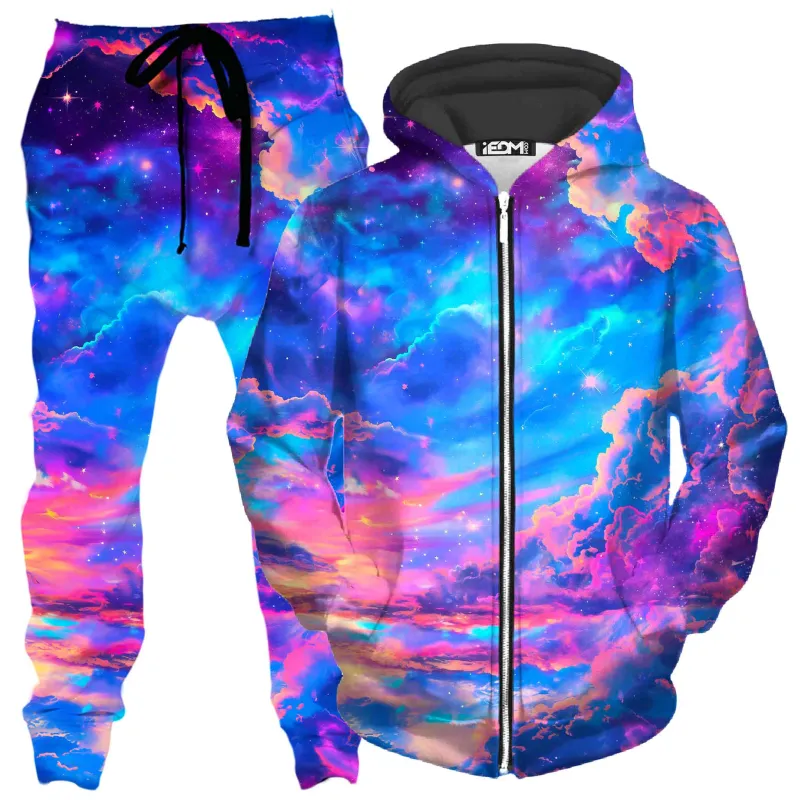Storybook Sky Zip-Up Hoodie and Joggers Combo sold by iEDM