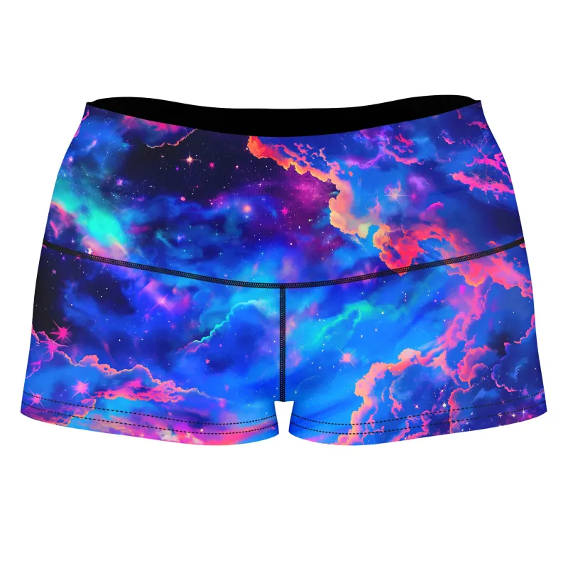 Storybook Sky High-Waisted Women's Shorts sold by iEDM