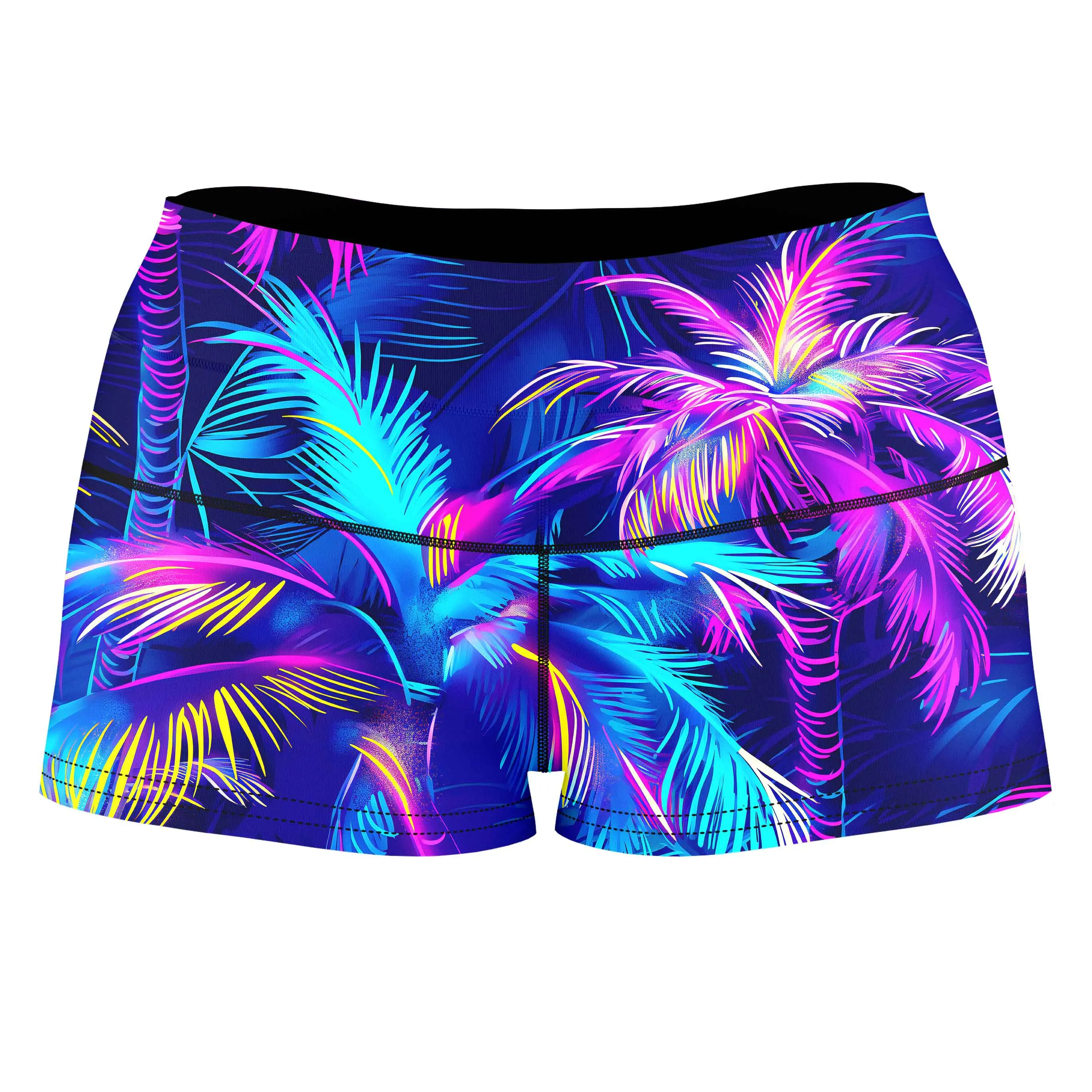 Midnight Paradise High-Waisted Women's Shorts sold by iEDM