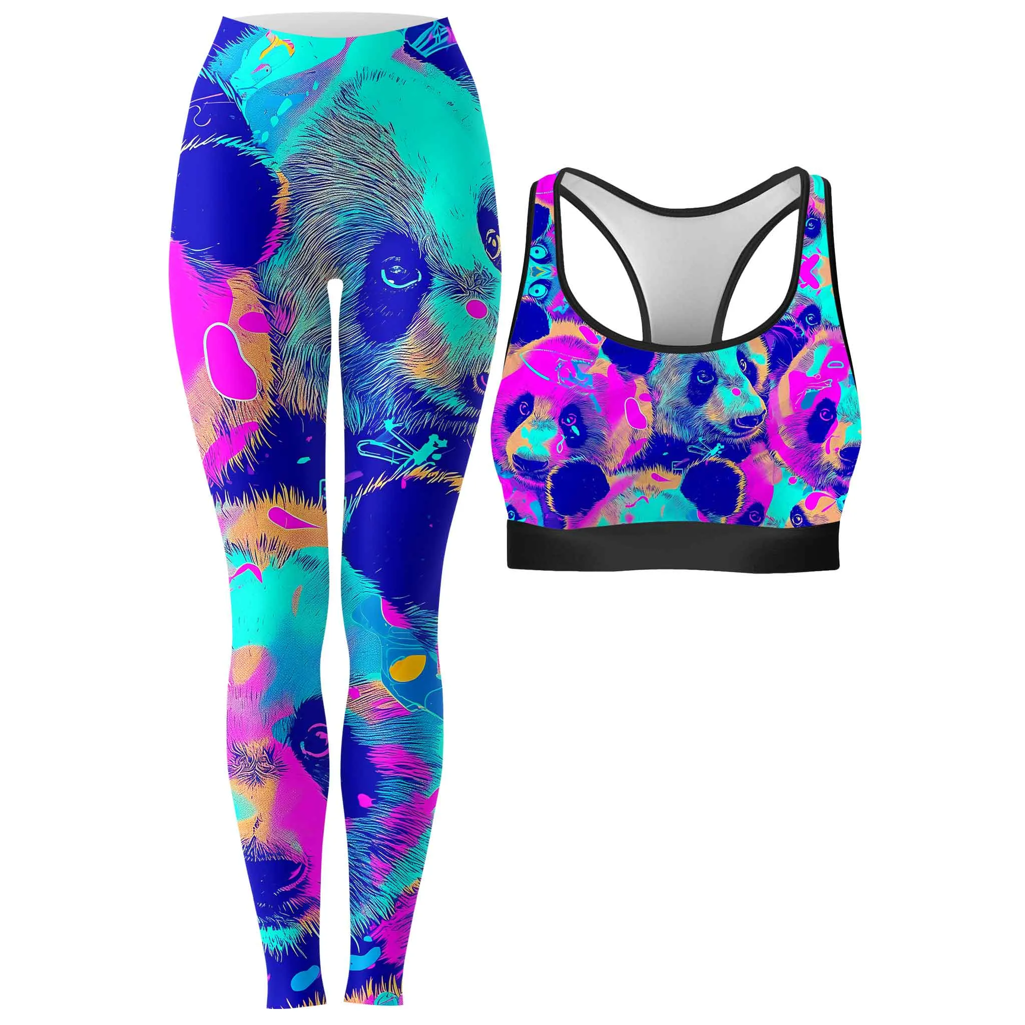 Panda Melt Rave Bra and Leggings Combo sold by iEDM