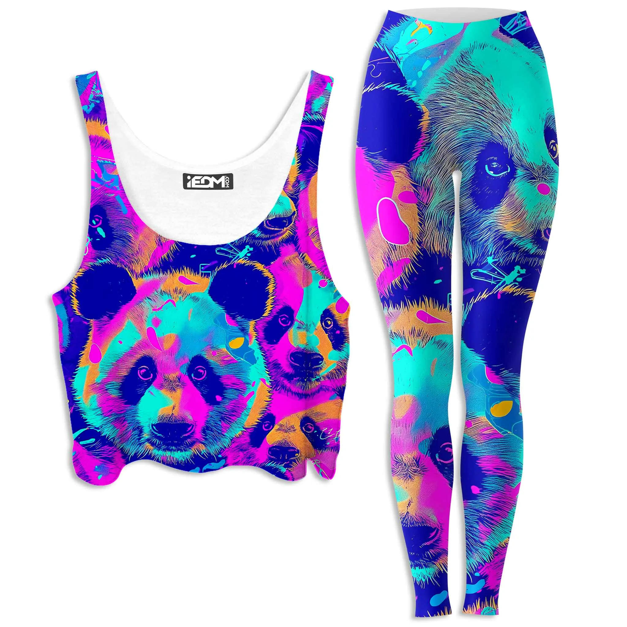 Panda Melt Crop Top and Leggings Combo sold by iEDM