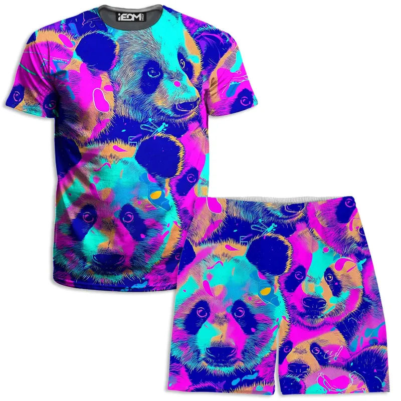 Panda Melt T-Shirt and Shorts Combo sold by iEDM