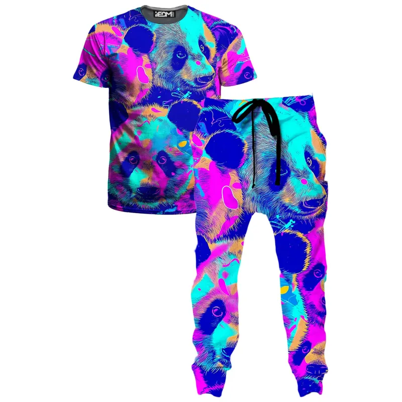 Panda Melt T-Shirt and Joggers Combo made by iEDM