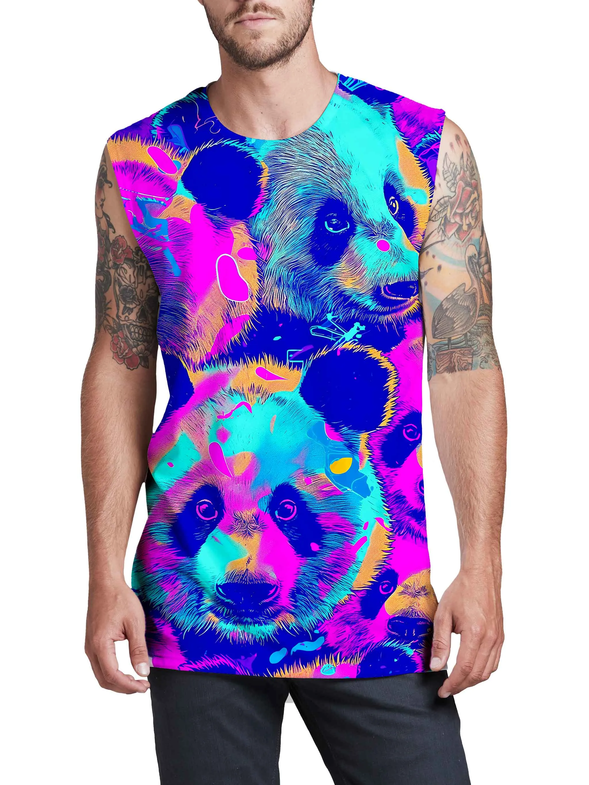 Panda Melt Men's Muscle Tank sold by iEDM