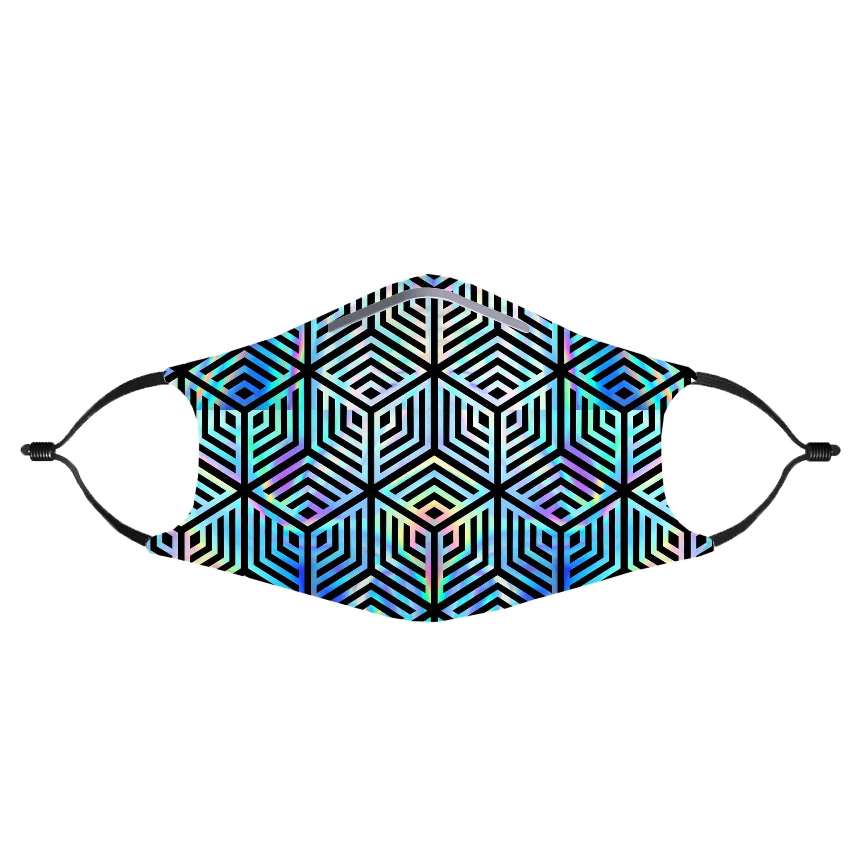 Holographic Hexagon Hoodie Dress and Leggings with PM 2.5 Face Mask Combo sold by iEDM product image thumbnail 4