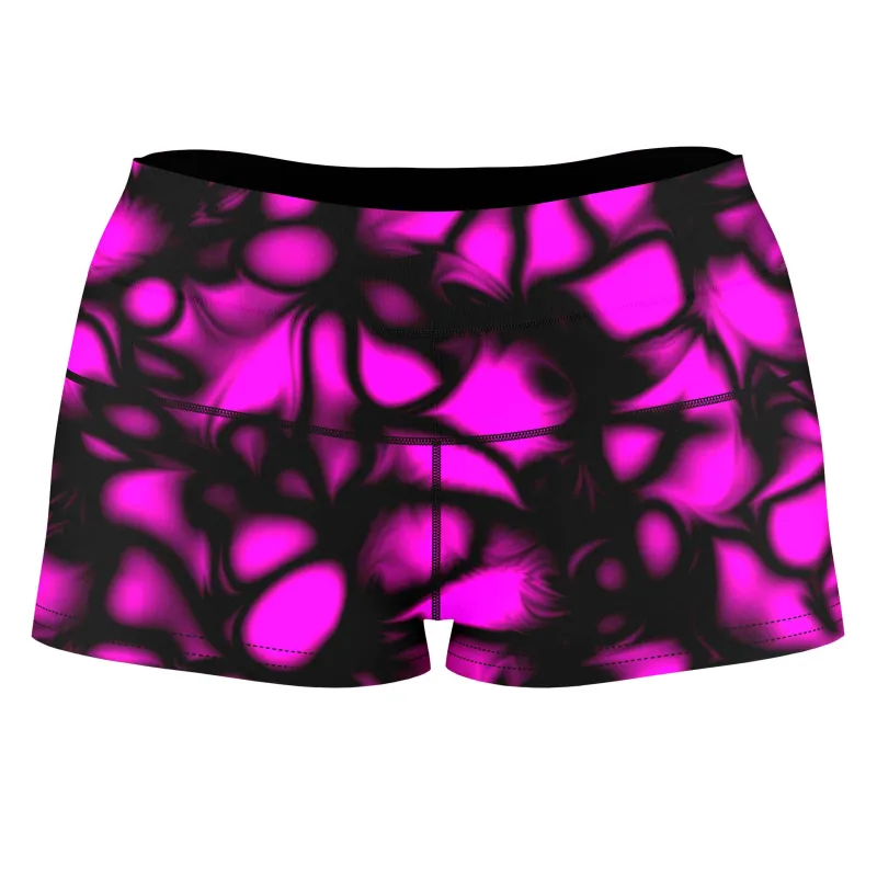 Fluido Roses High-Waisted Women's Shorts sold by iEDM