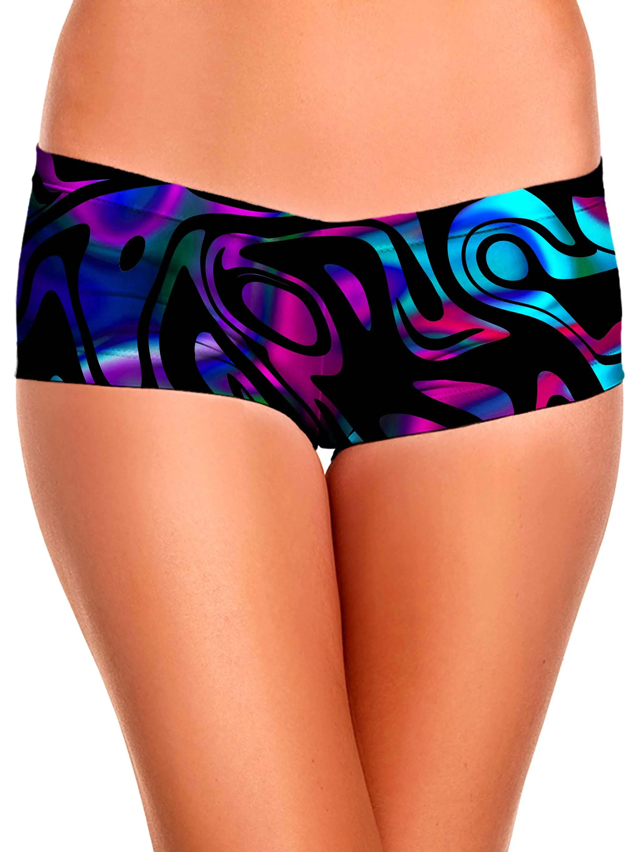 Dynamic Blues Crop Top and Booty Shorts Combo sold by iEDM product image thumbnail 3