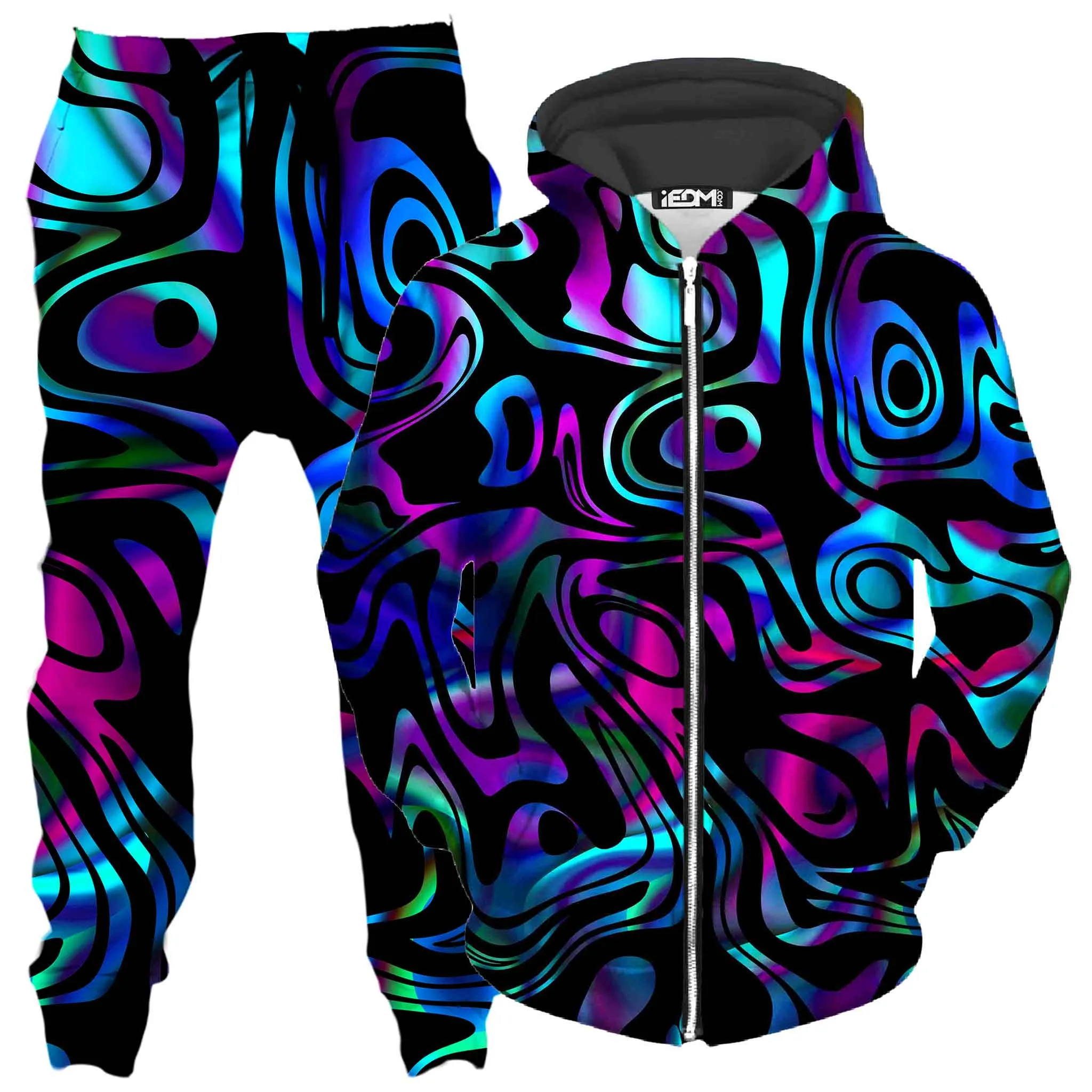 Dynamic Blues Zip-Up Hoodie and Joggers Combo sold by iEDM