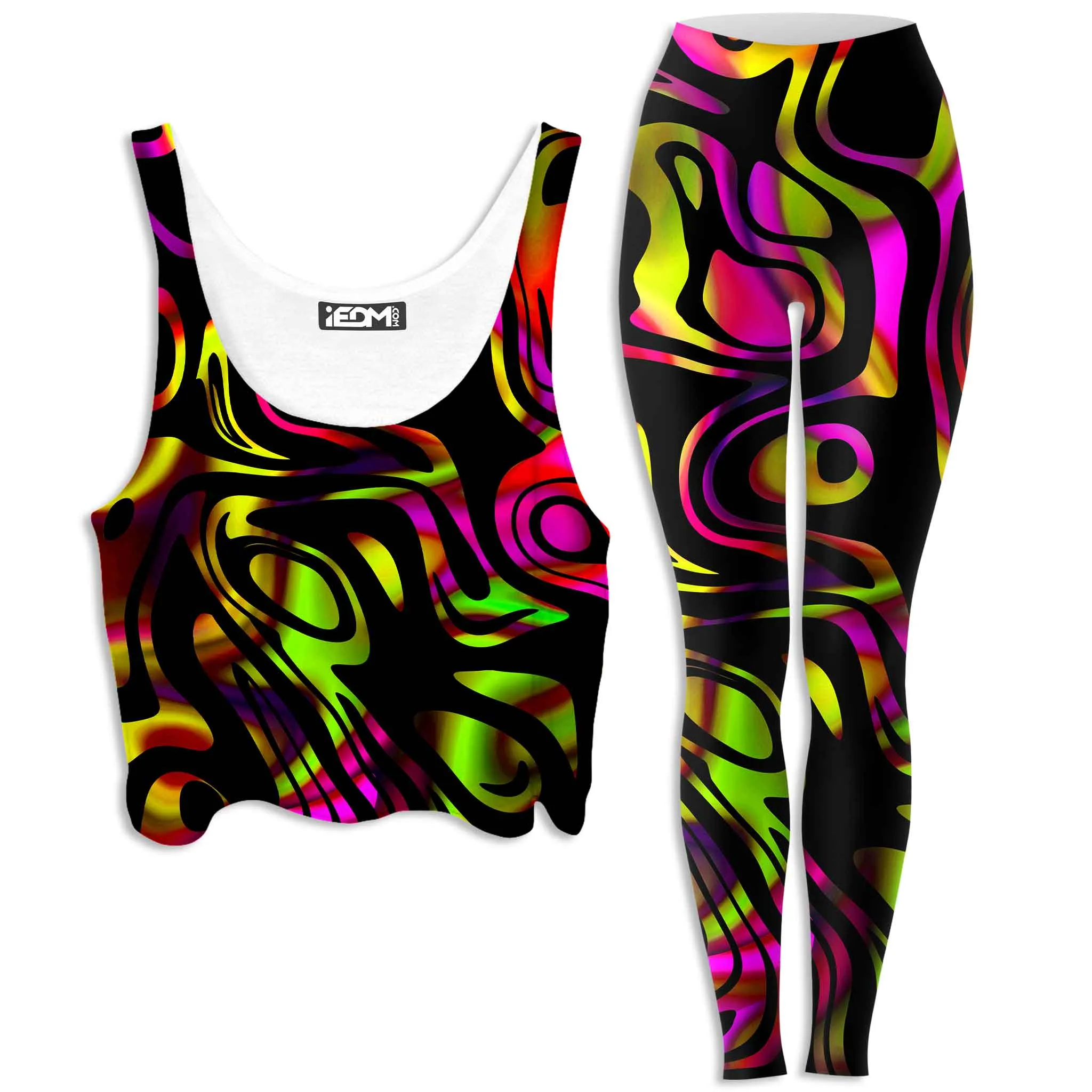 Color Evolution Crop Top and Leggings Combo sold by iEDM