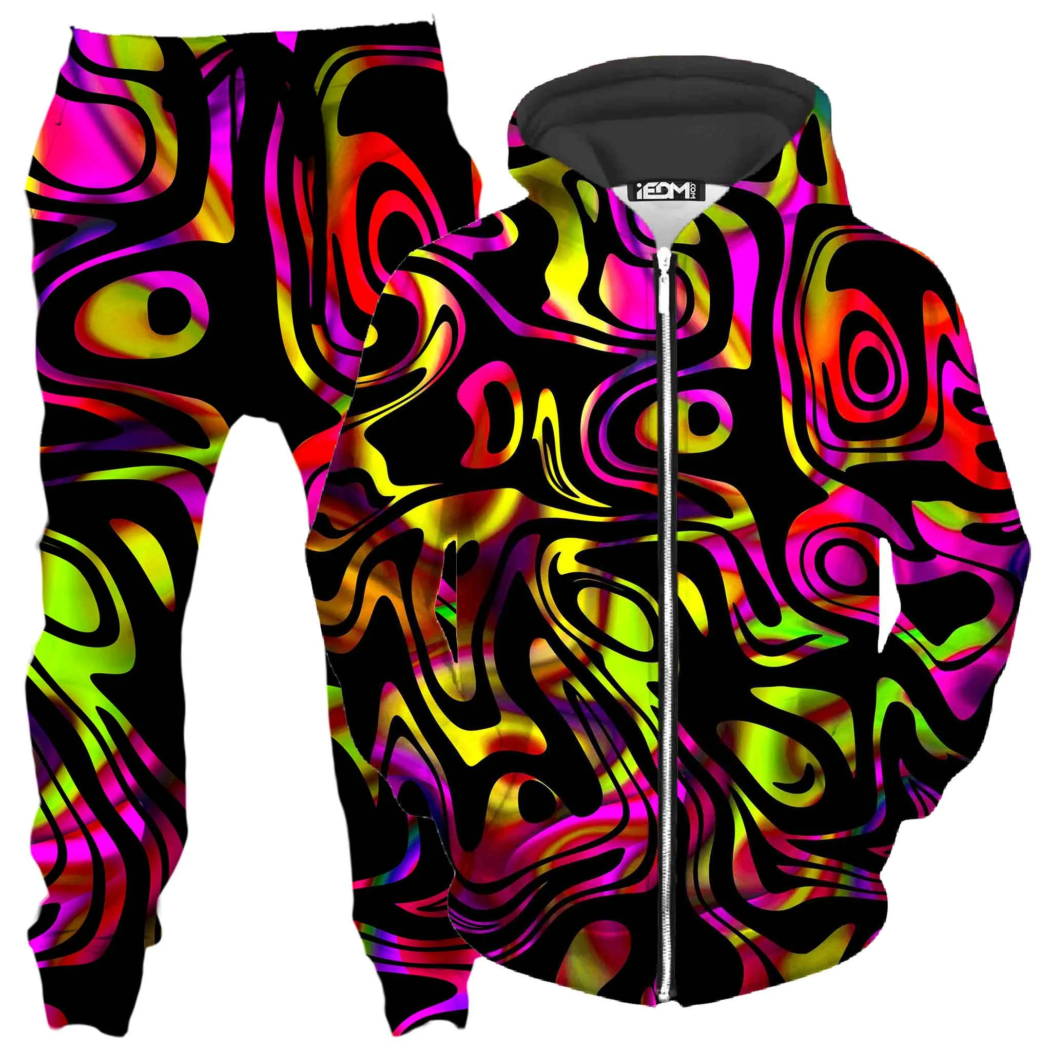 Color Evolution Zip-Up Hoodie and Joggers Combo sold by iEDM
