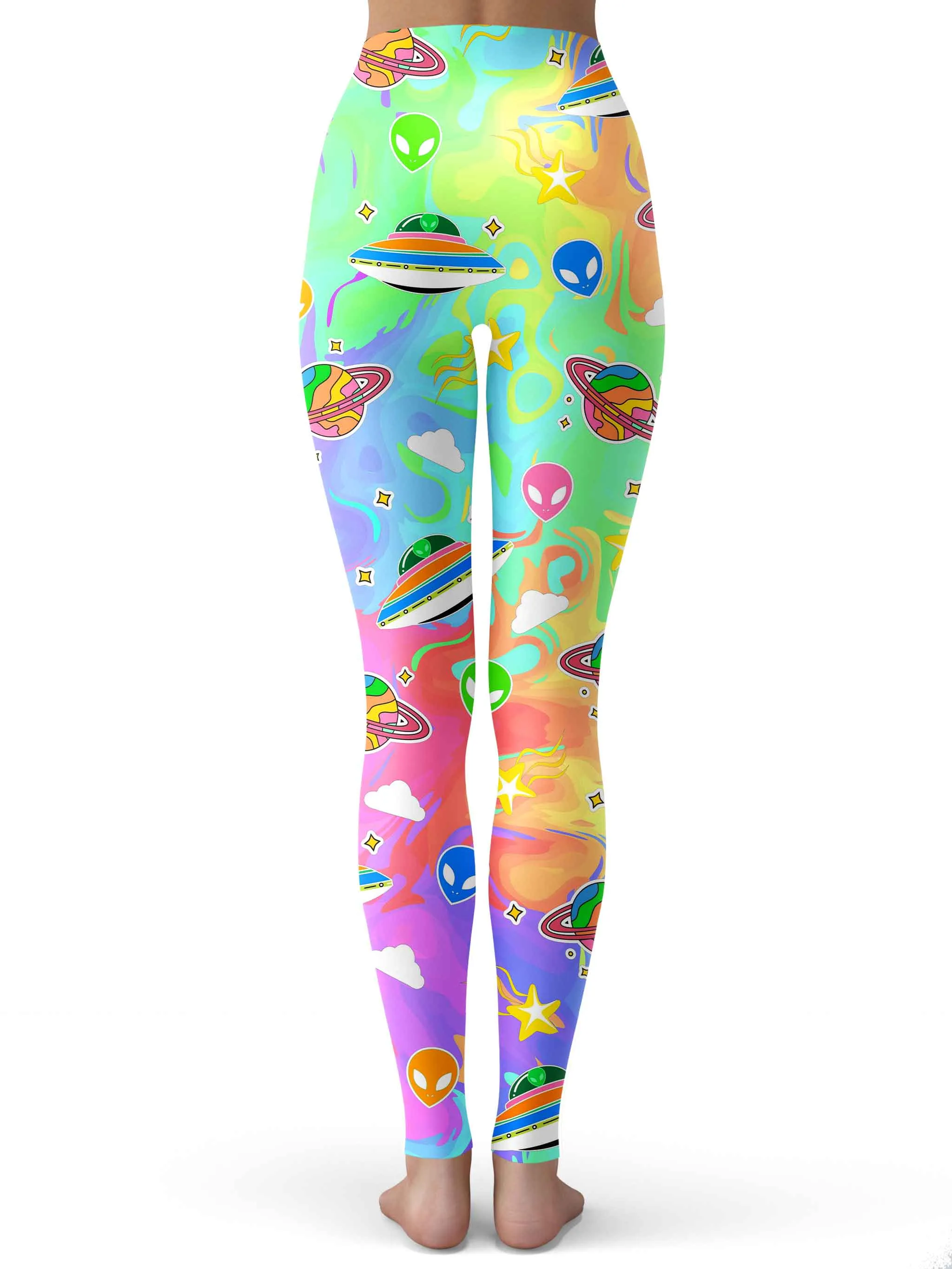 Trippy Alien Invasion Leggings sold by iEDM product image thumbnail 3