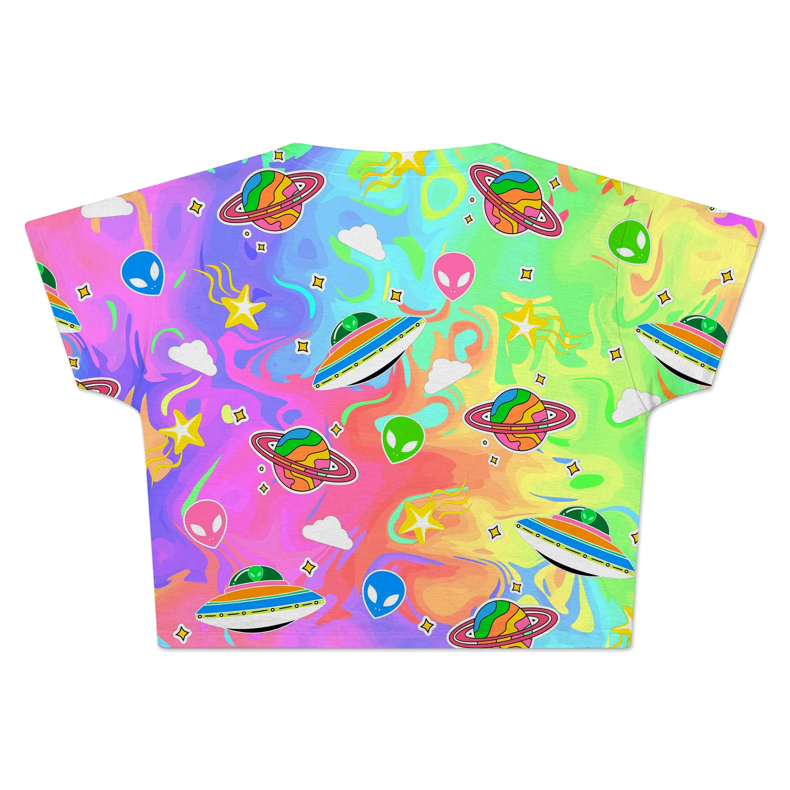 Trippy Alien Invasion Crop Tee sold by iEDM product image thumbnail 2