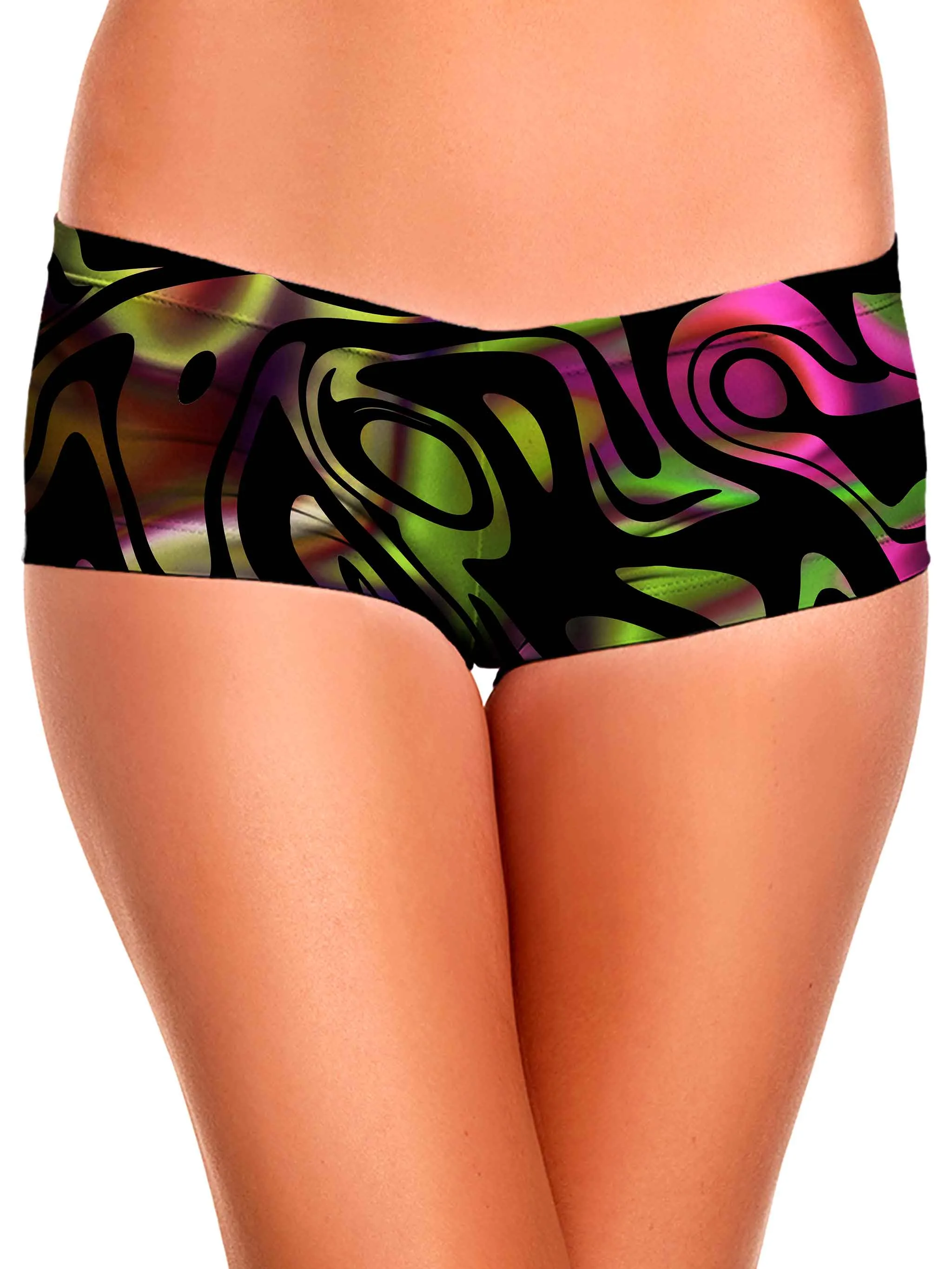 Loopy Abstract Booty Shorts sold by iEDM