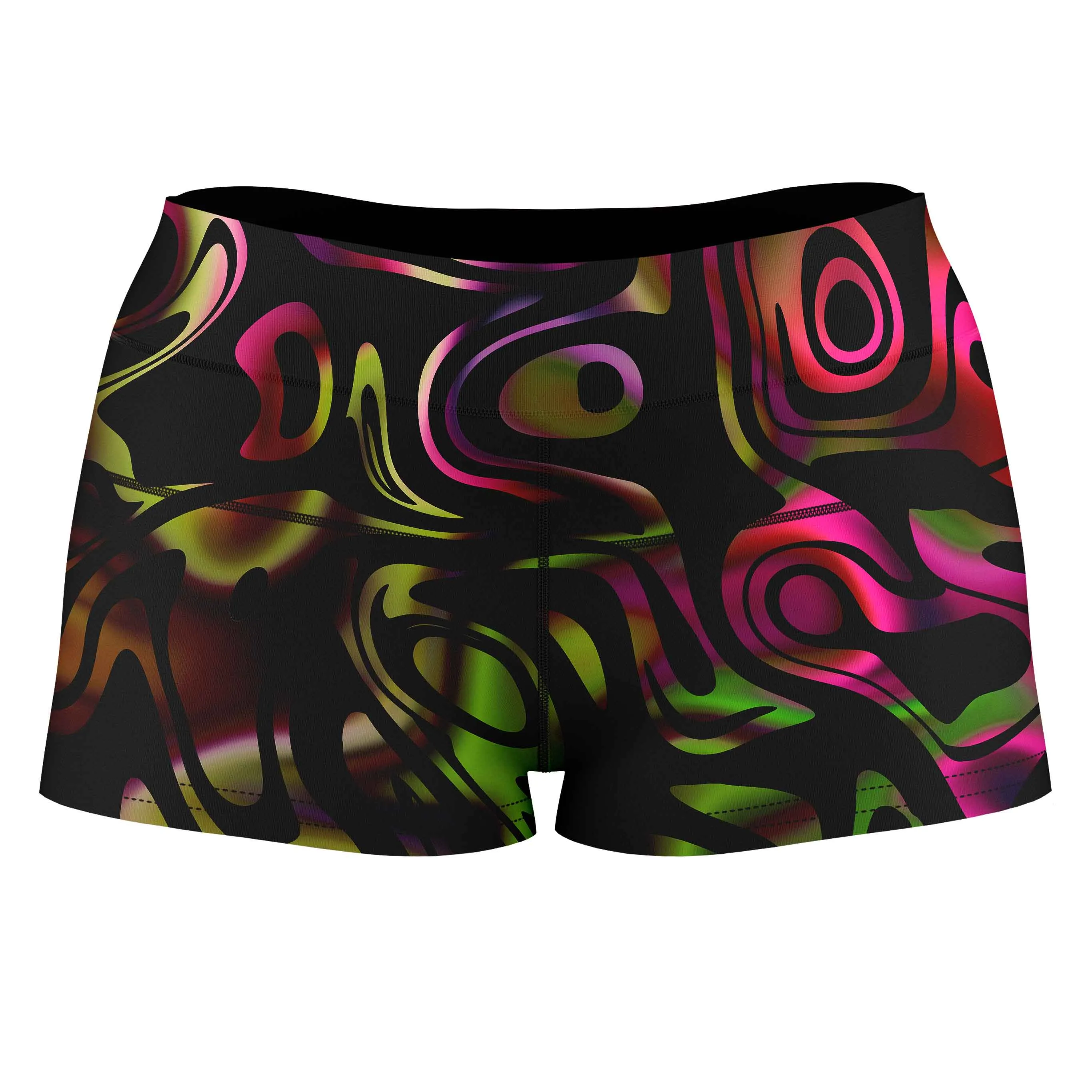 Loopy Abstract High-Waisted Women's Shorts sold by iEDM