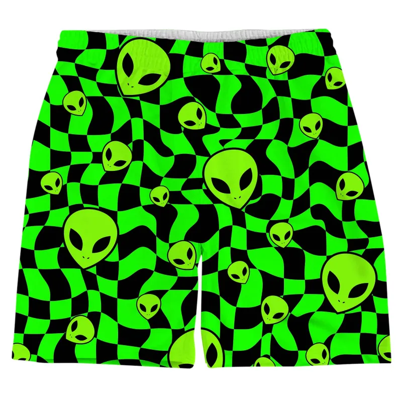 Green Aliens Weekend Shorts sold by iEDM