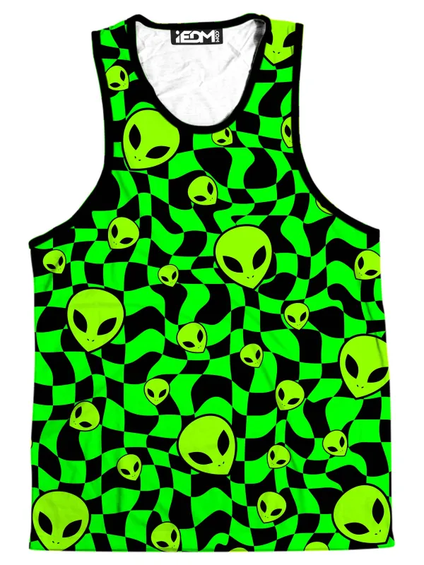 Green Aliens Men's Tank sold by iEDM