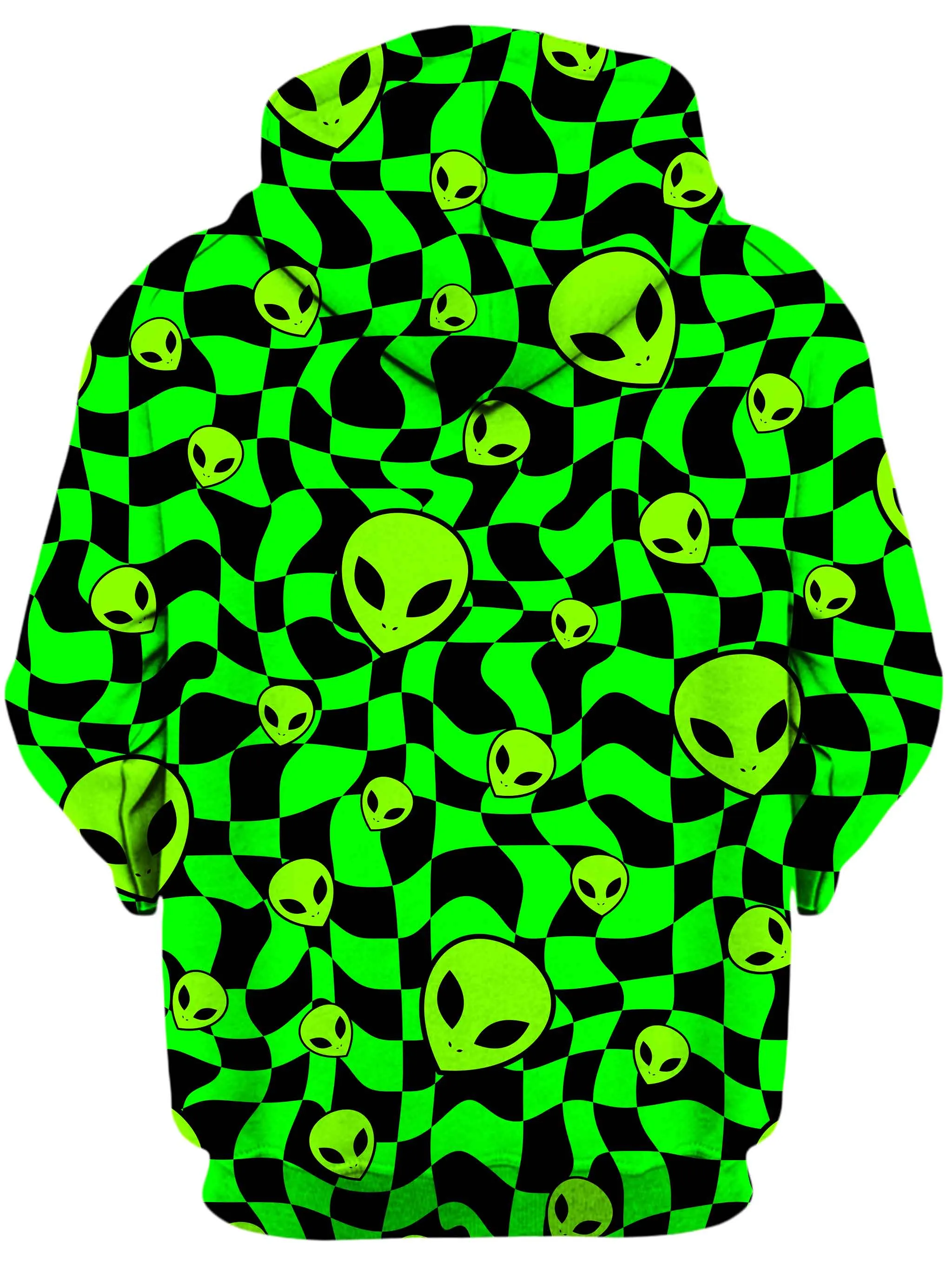 Green Aliens Unisex Hoodie sold by iEDM product image thumbnail 2