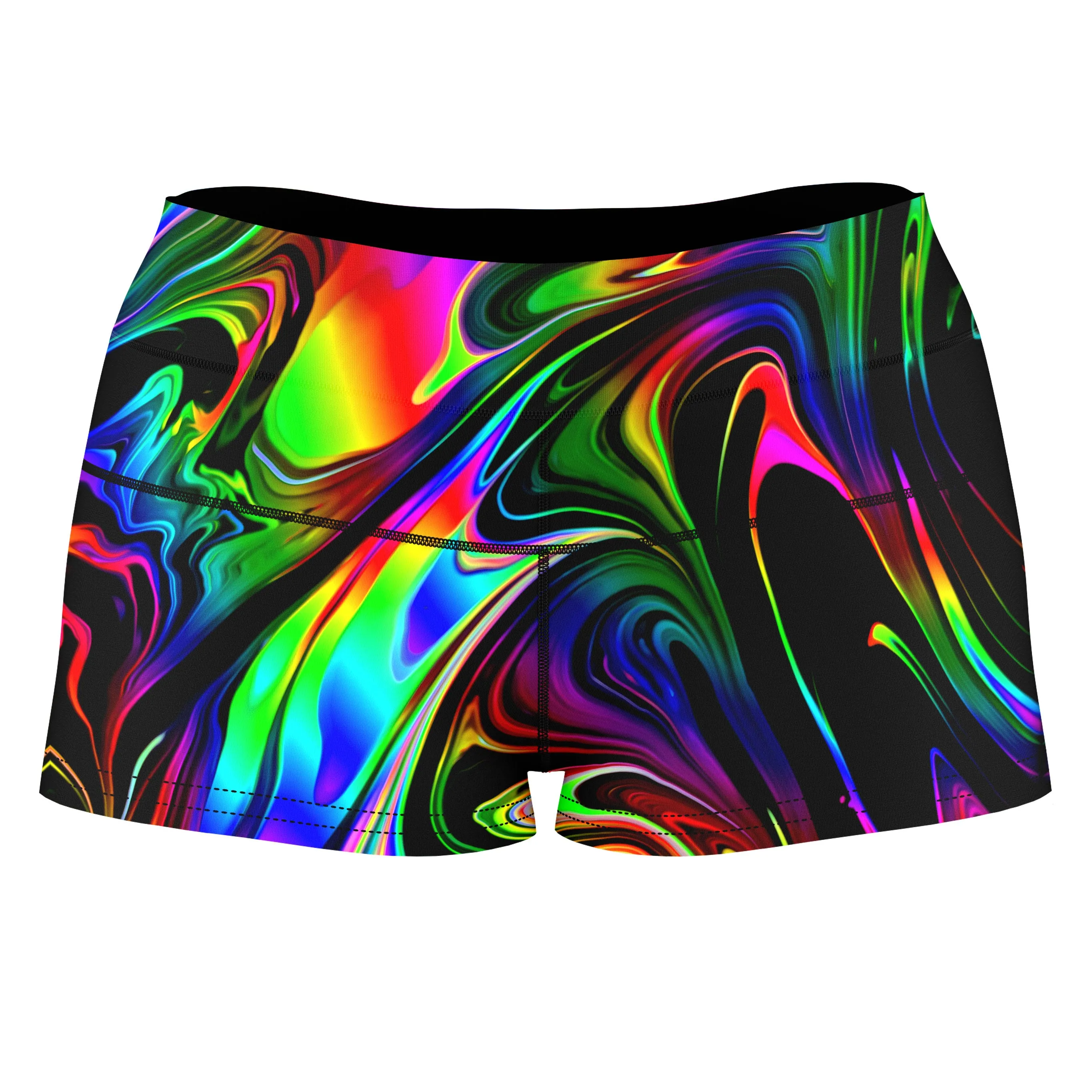 That Glow Flow Rave Bra and High Waist Booty Shorts Combo sold by iEDM product image thumbnail 3