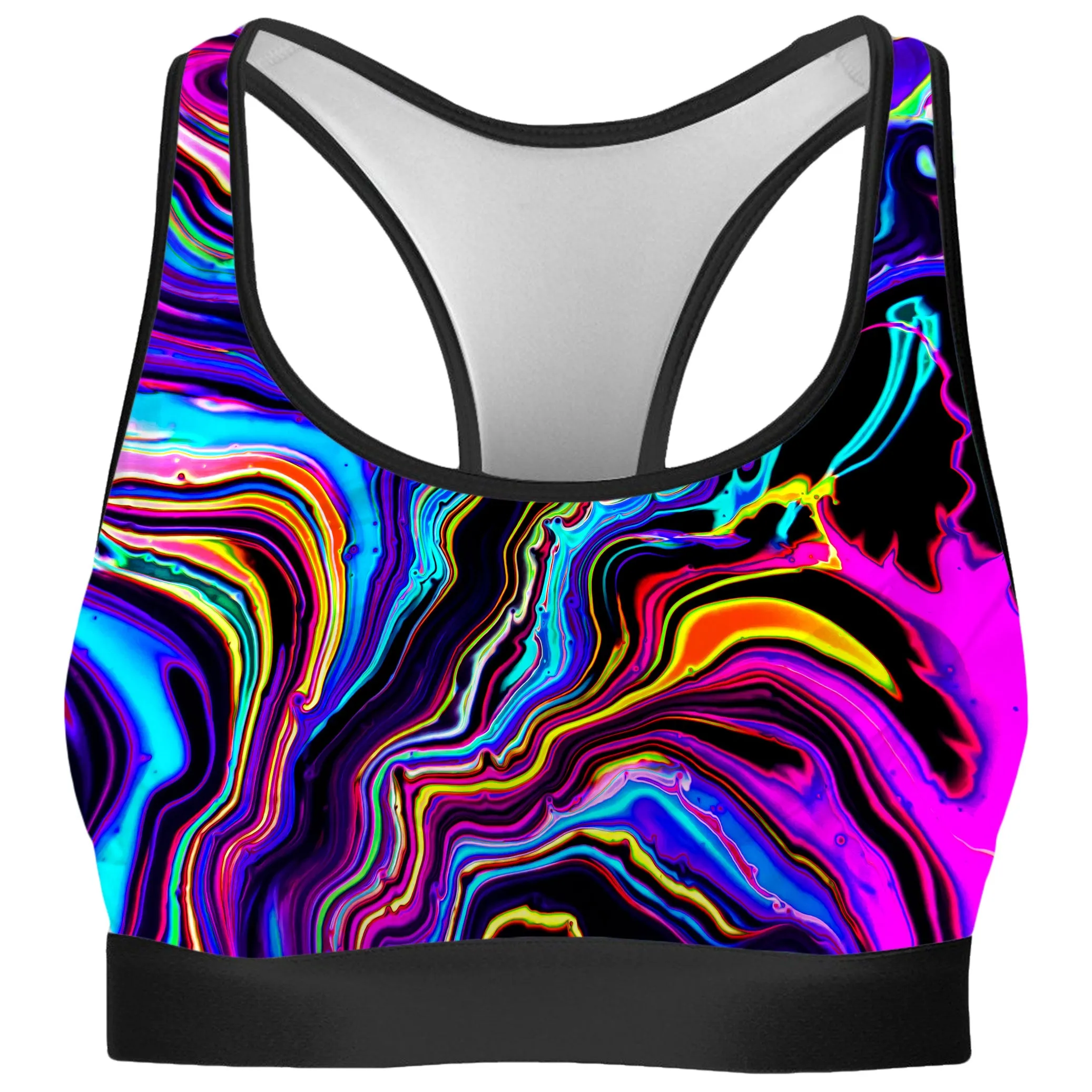 Neon Rift Rave Bra and High Waist Booty Shorts Combo sold by iEDM product image thumbnail 2