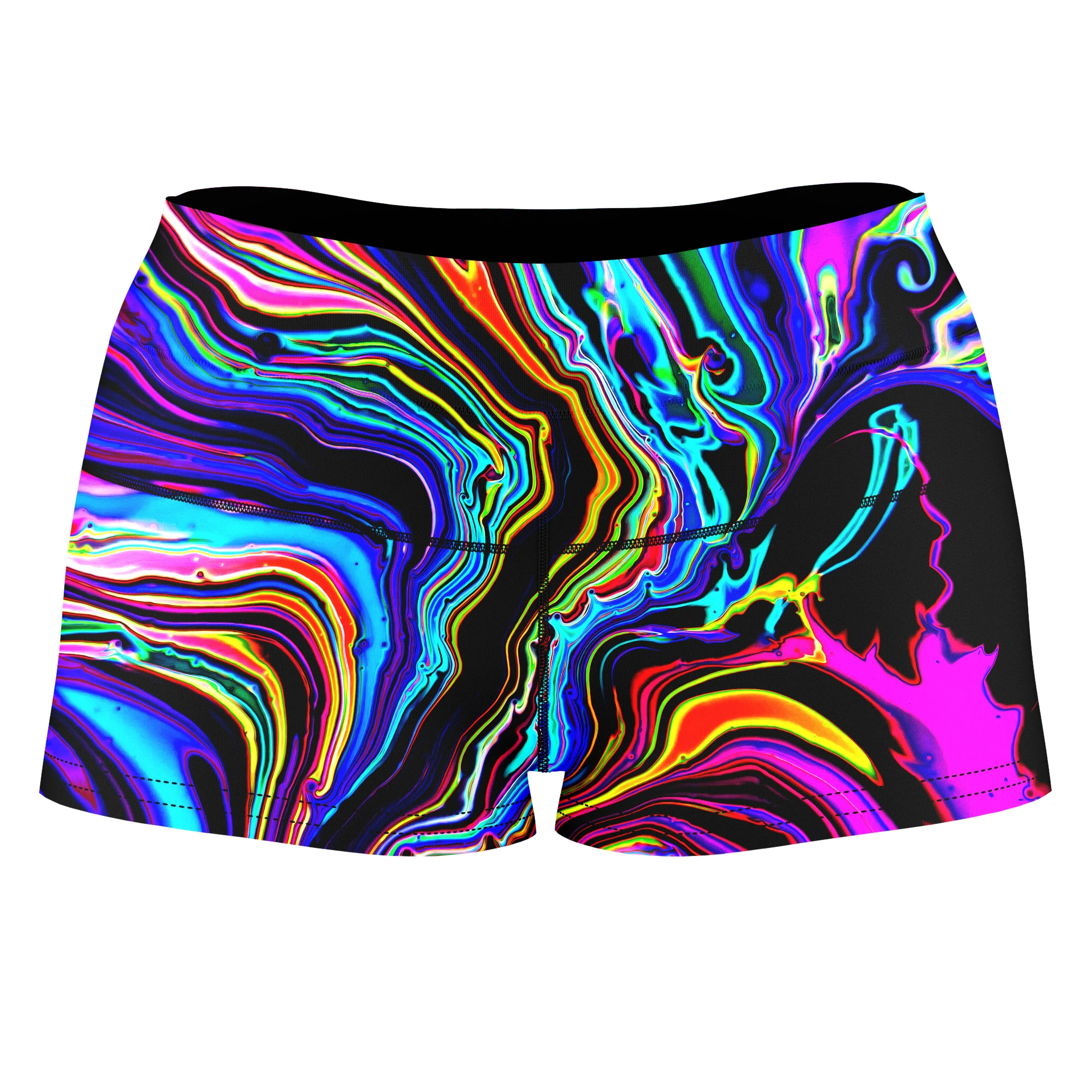 Neon Rift Rave Bra and High Waist Booty Shorts Combo sold by iEDM product image thumbnail 3