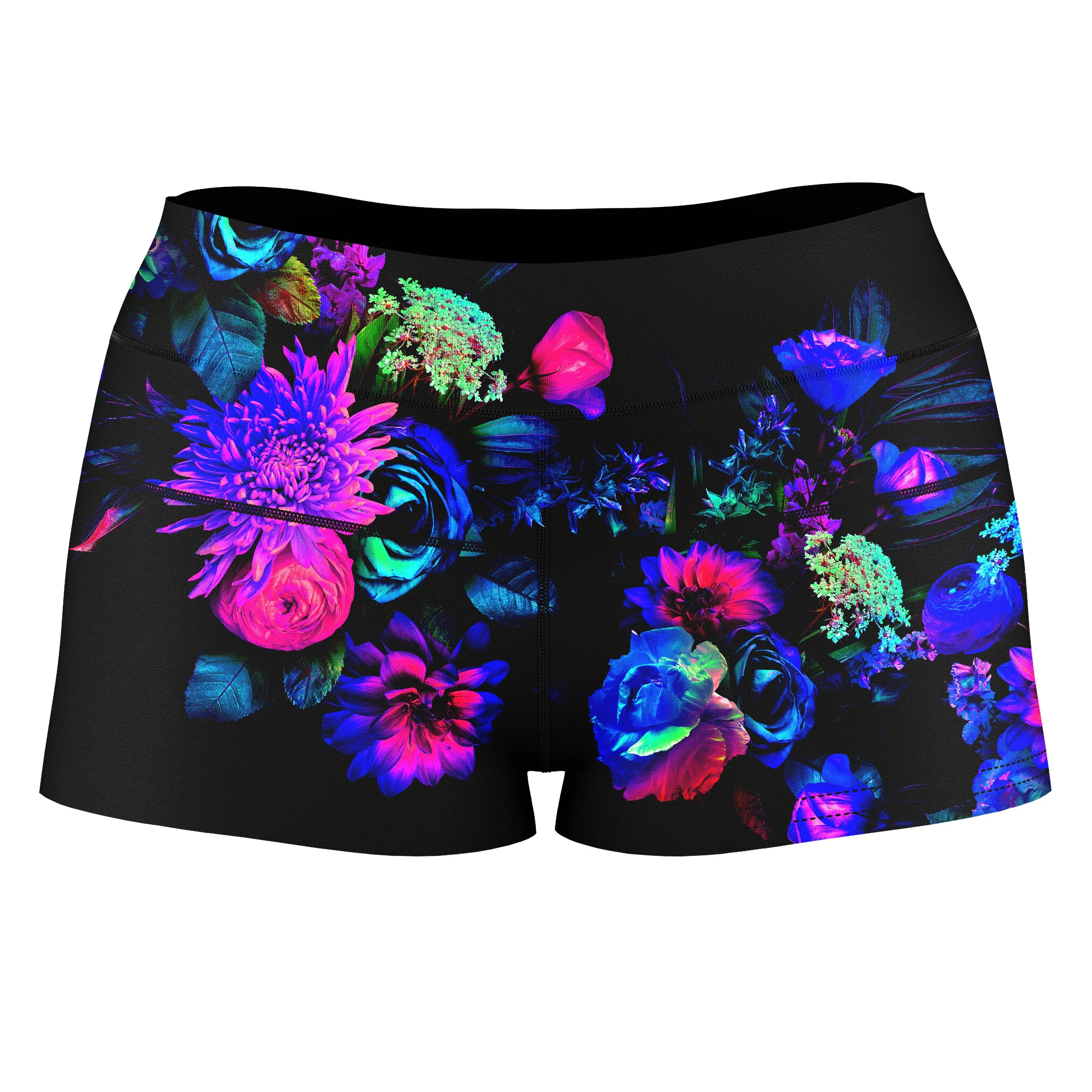 Darkest Bloom Rave Bra and High Waist Booty Shorts Combo sold by iEDM product image thumbnail 3