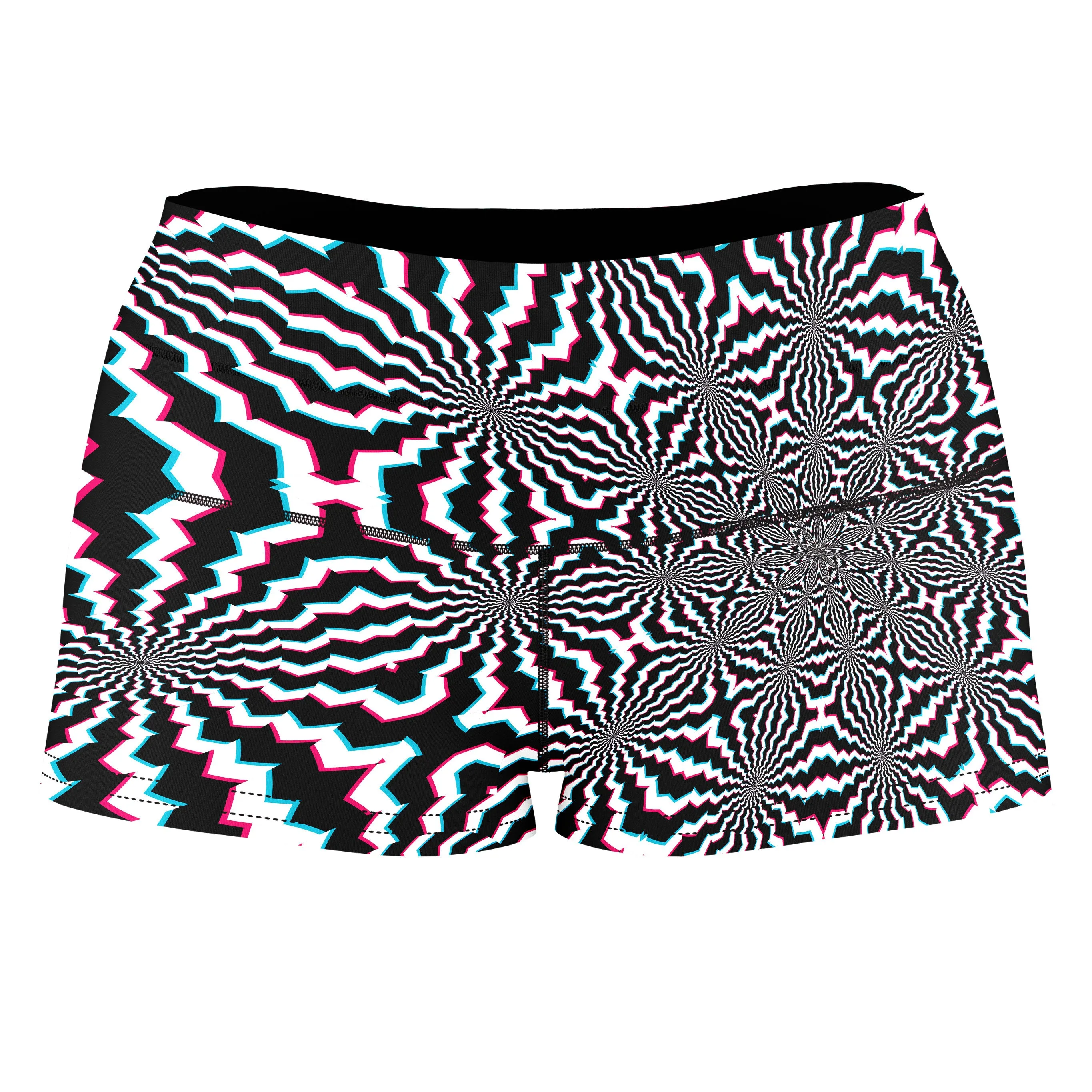 Fractal Ripples Rave Bra and High Waist Booty Shorts Combo sold by iEDM product image thumbnail 3