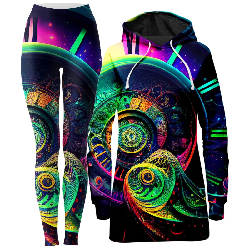 Fleeting Hoodie Dress and Leggings Combo sold by iEDM