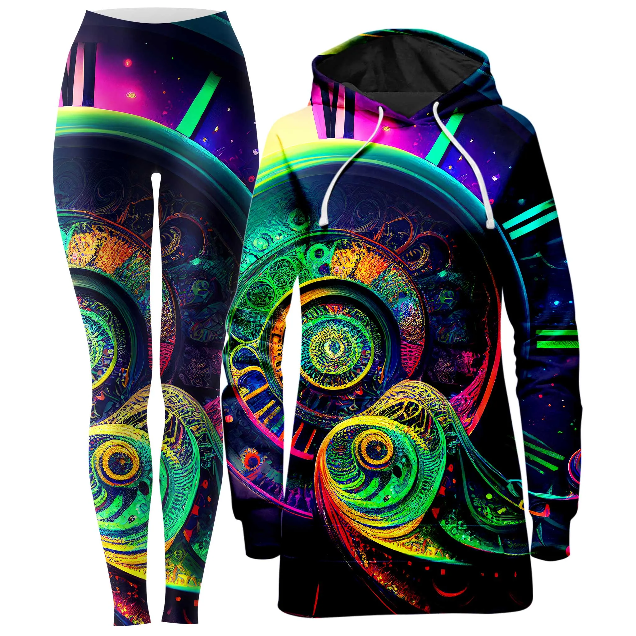 Fleeting Hoodie Dress and Leggings Combo sold by iEDM