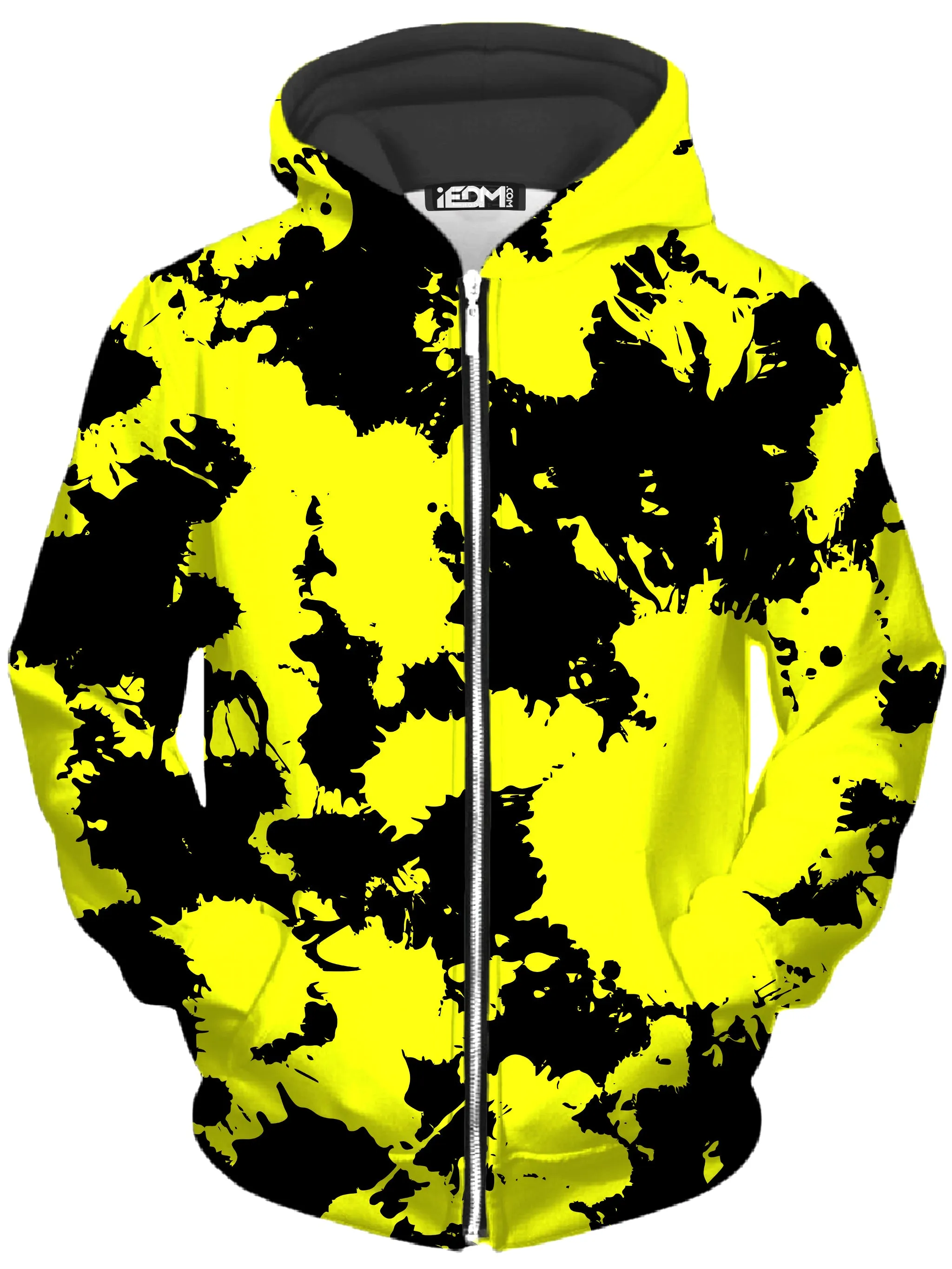 Yellow and Black Paint Splatter Zip-Up Hoodie and Joggers Combo sold by iEDM product image thumbnail 2